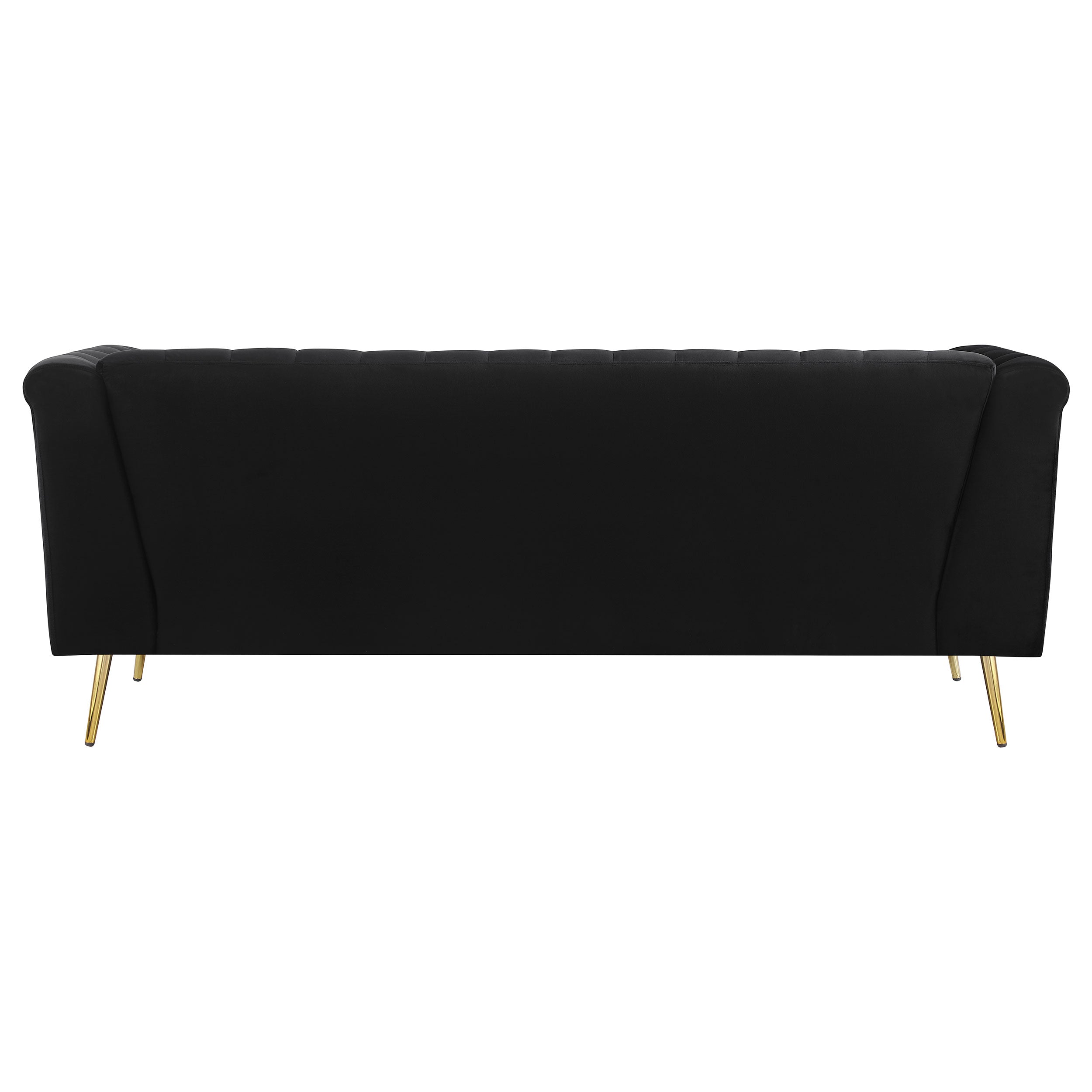 Coaster Holly Tuxedo Arm Tufted Back Sofa Black Default Title