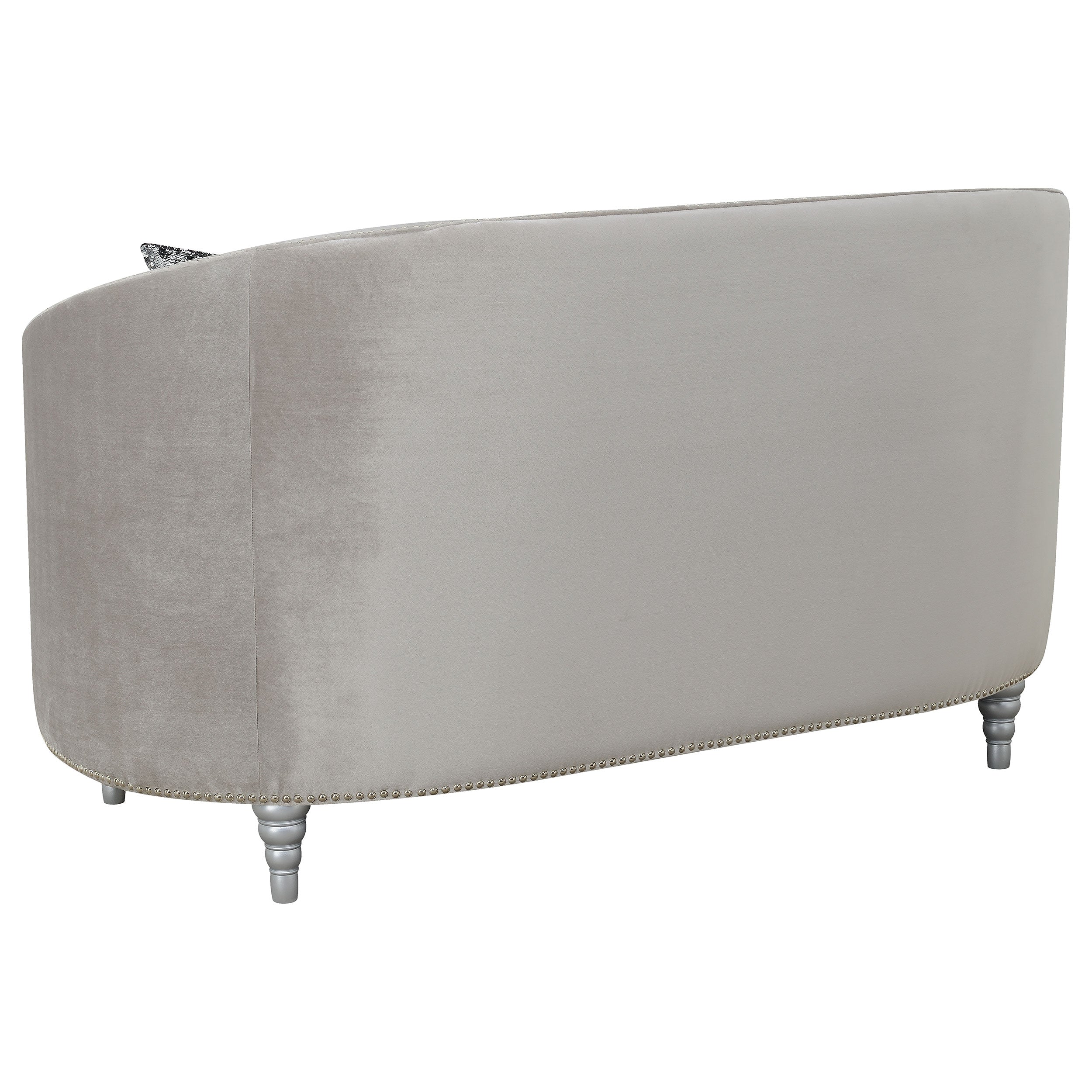 Coaster Avonlea Sloped Arm Tufted Sofa Grey Default Title