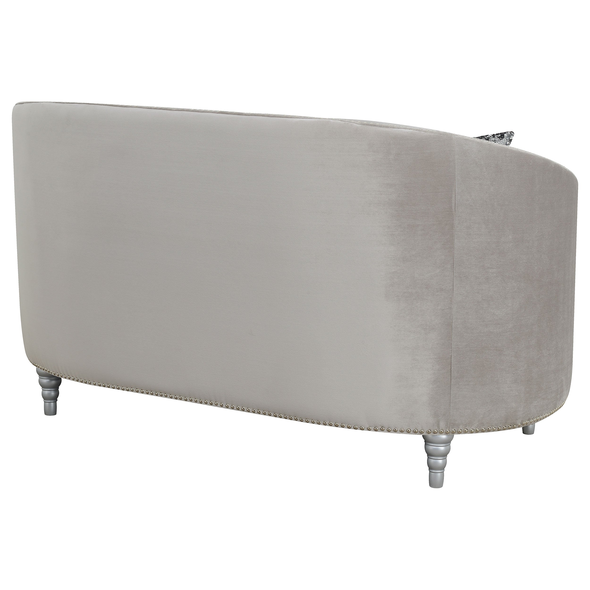 Coaster Avonlea Sloped Arm Tufted Sofa Grey Default Title