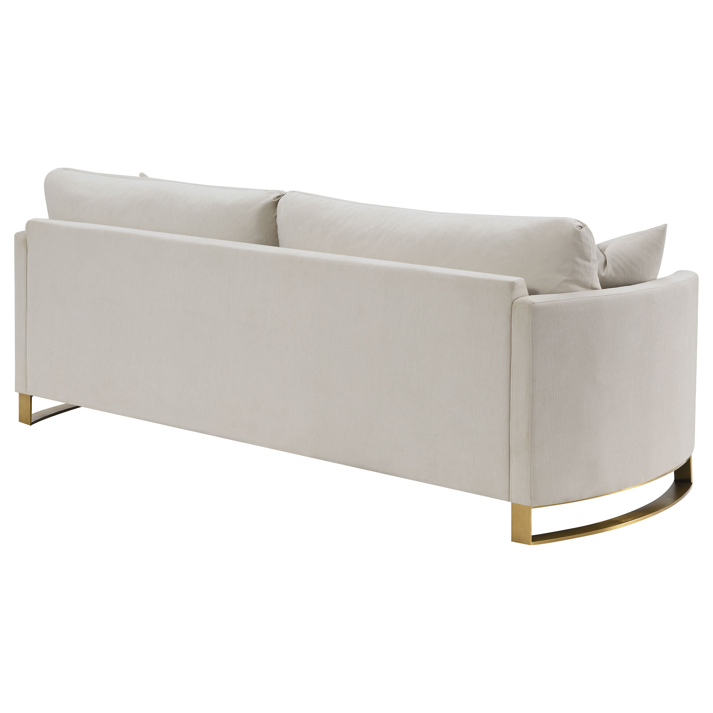 Coaster Corliss Upholstered Arched Arms Sofa Beige Default Title