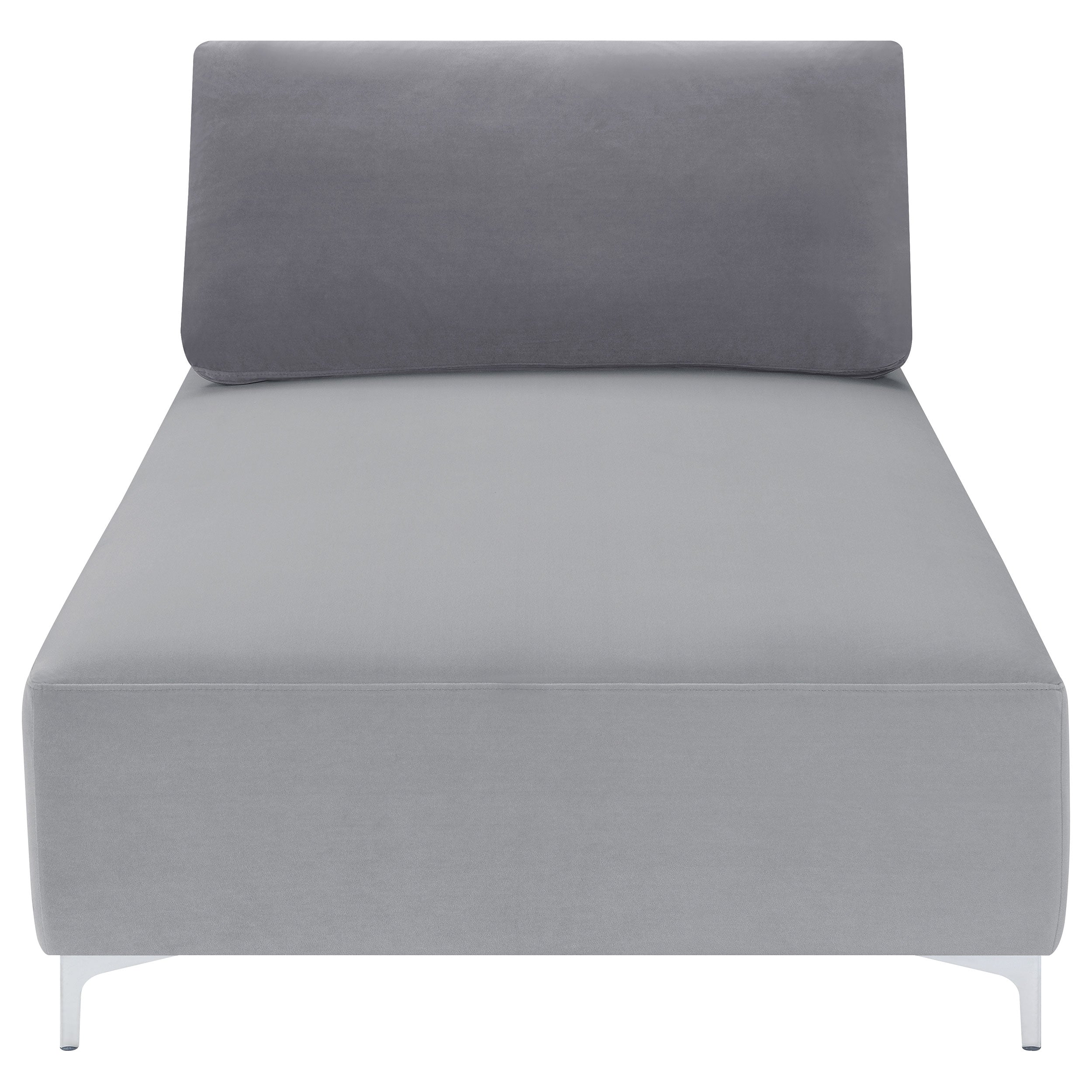 Coaster Giovanni Upholstered Accent Chaise with Removable Pillow Grey Default Title