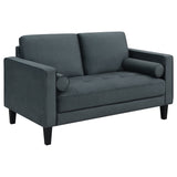 Coaster Gulfdale Cushion Back Upholstered Loveseat Dark Teal Default Title