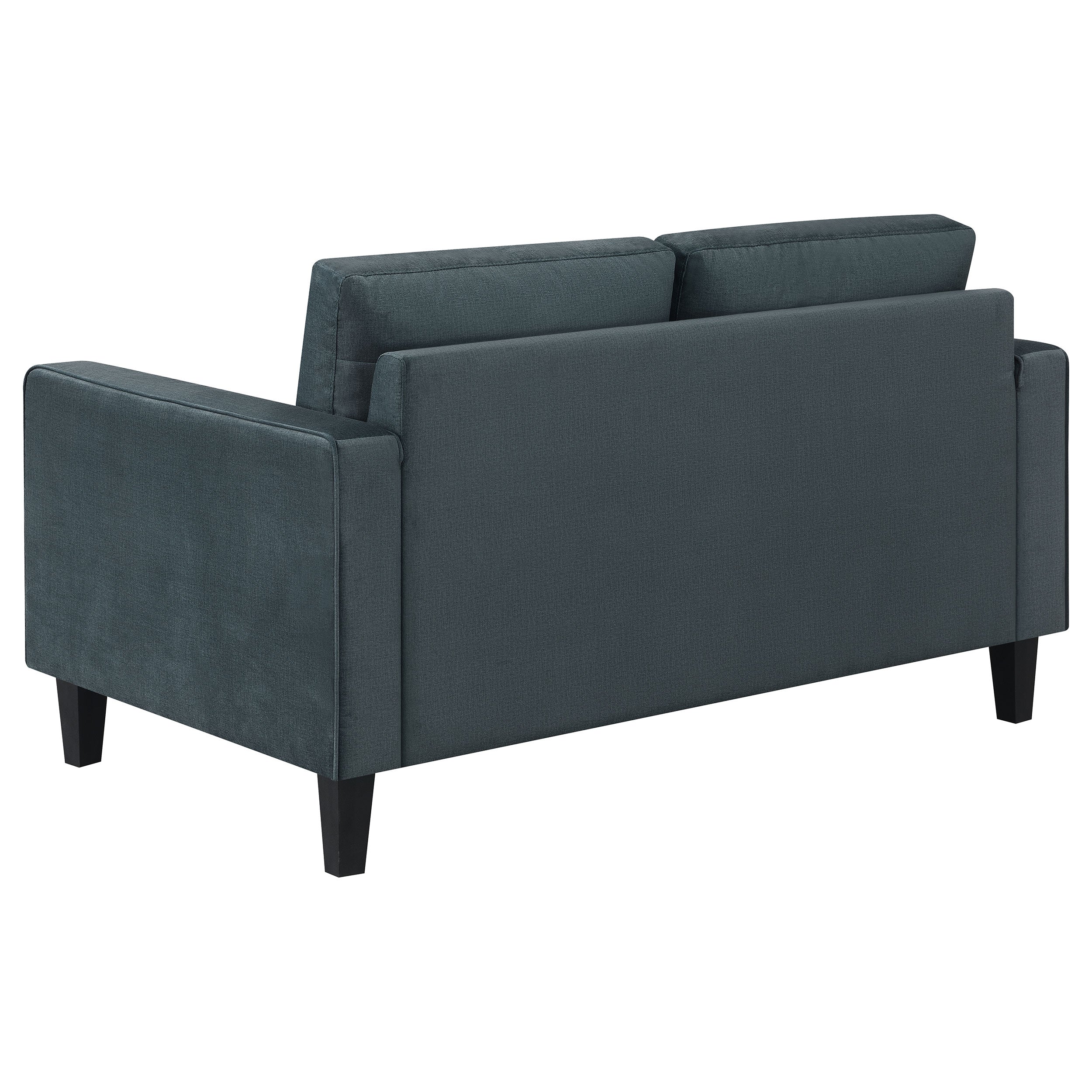 Coaster Gulfdale Cushion Back Upholstered Loveseat Dark Teal Default Title