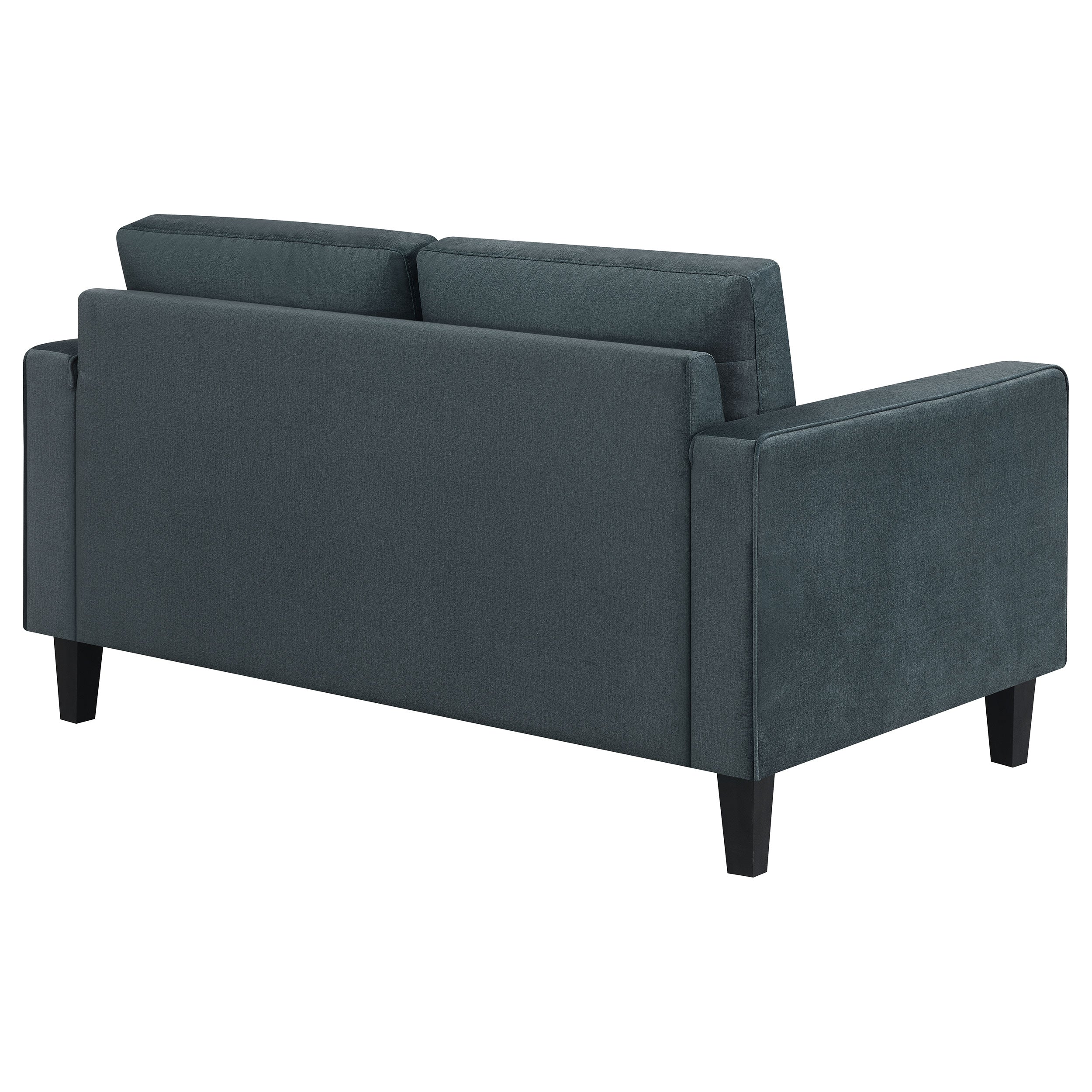 Coaster Gulfdale Cushion Back Upholstered Loveseat Dark Teal Default Title