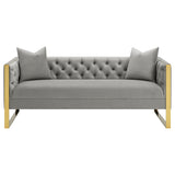 Coaster Eastbrook Tufted Back Sofa Grey Default Title