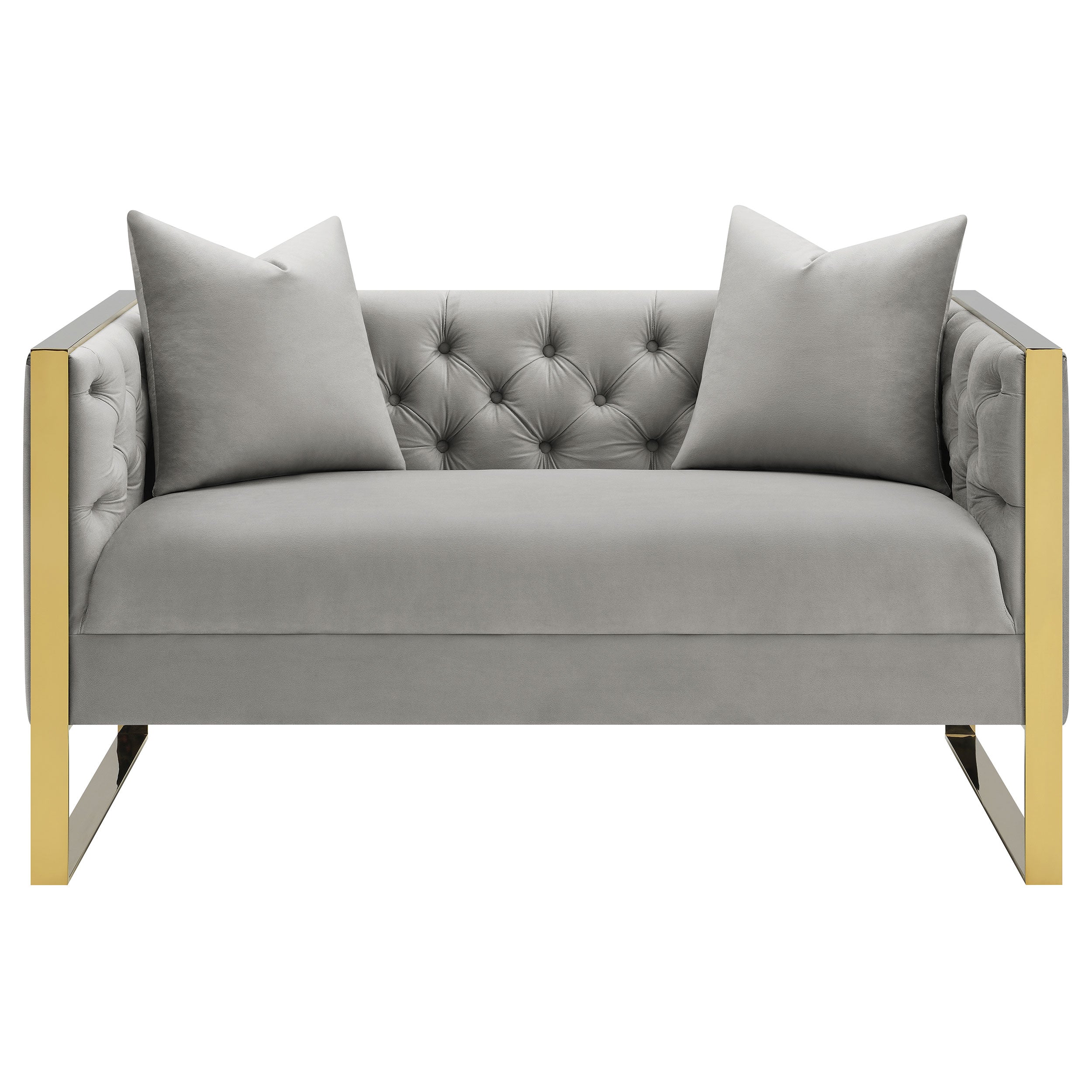 Coaster Eastbrook Tufted Back Loveseat Grey Default Title