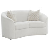 Coaster Rainn Upholstered Tight Back Loveseat Latte Default Title