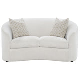 Coaster Rainn Upholstered Tight Back Loveseat Latte Default Title