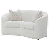 Coaster Rainn Upholstered Tight Back Loveseat Latte Default Title