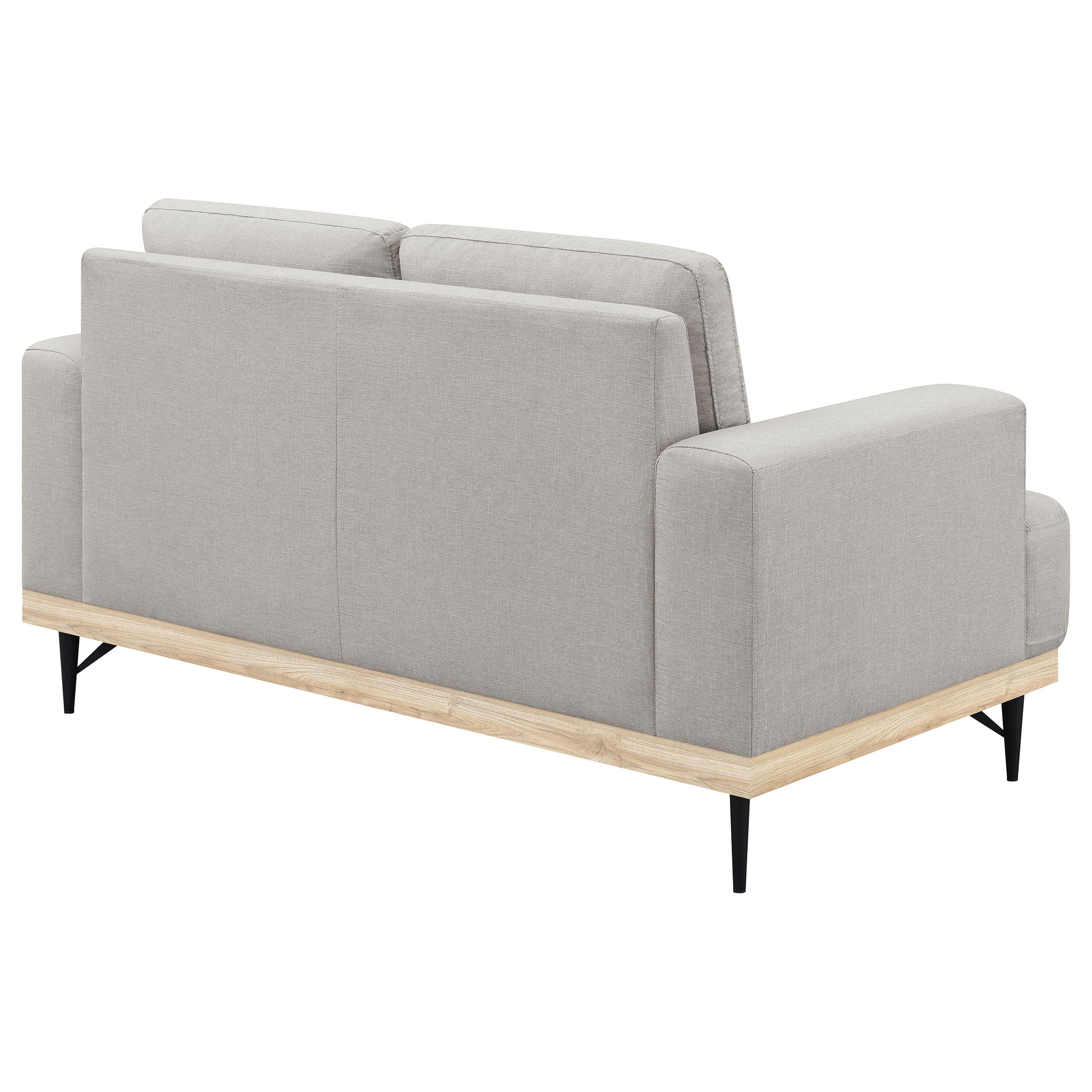 Coaster Kester Recessed Track Arm Loveseat Beige Default Title