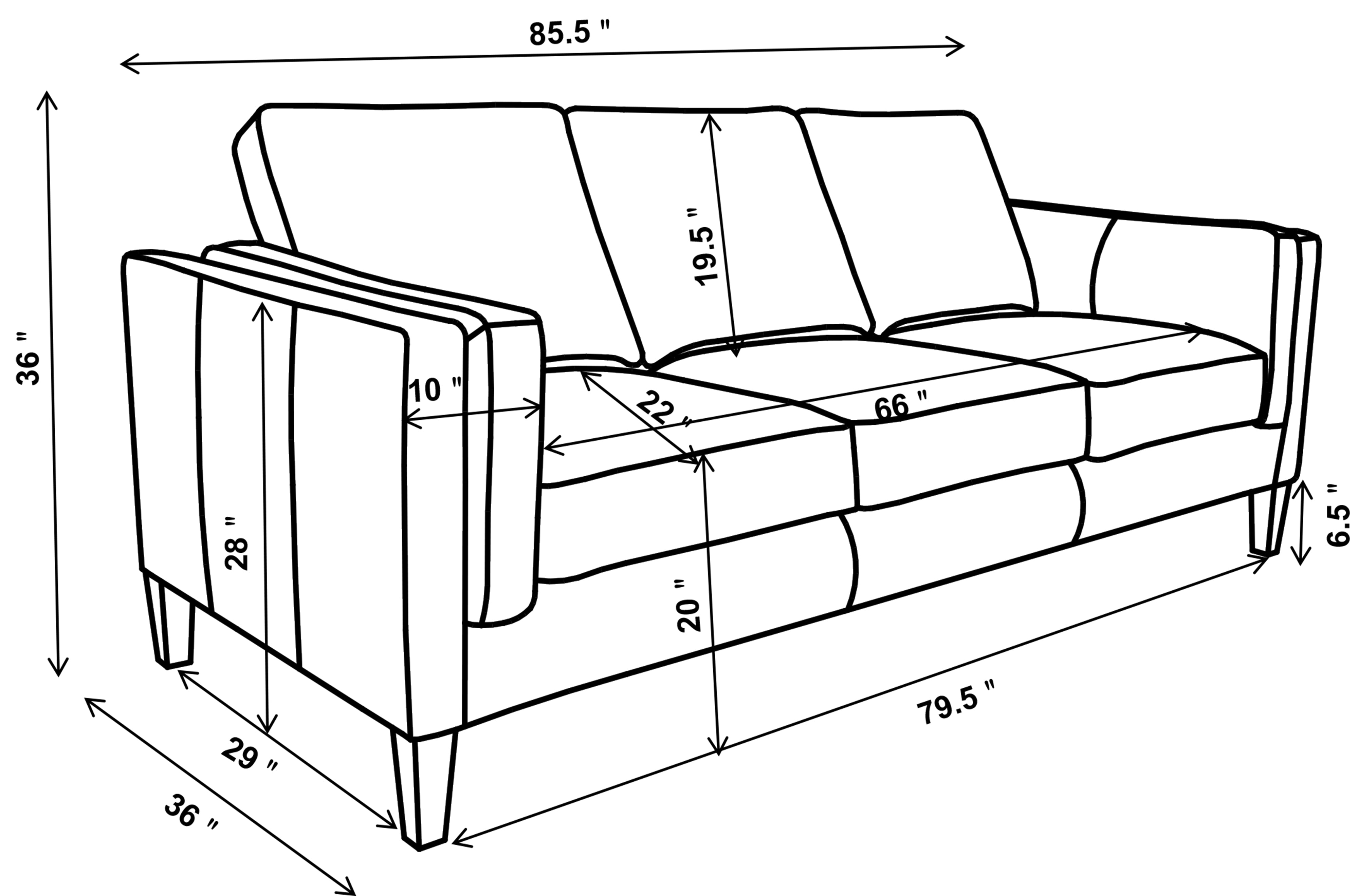 Coaster Locke Upholstered Track Arms Sofa Vintage Brown Default Title