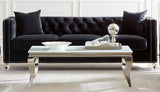 Coaster Delilah Upholstered Tufted Tuxedo Arm Sofa Black Default Title