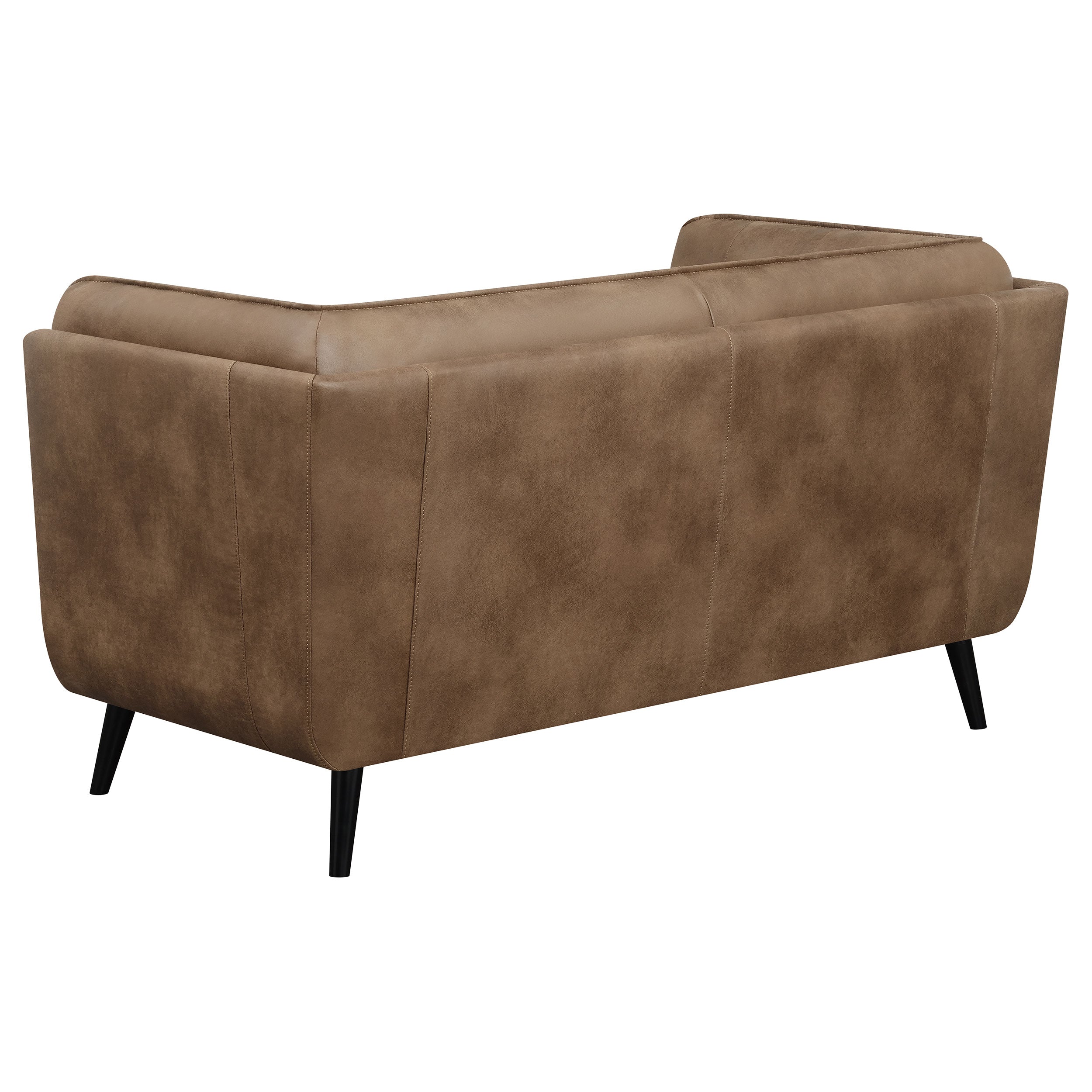 Coaster Thatcher Upholstered Button Tufted Loveseat Brown Default Title