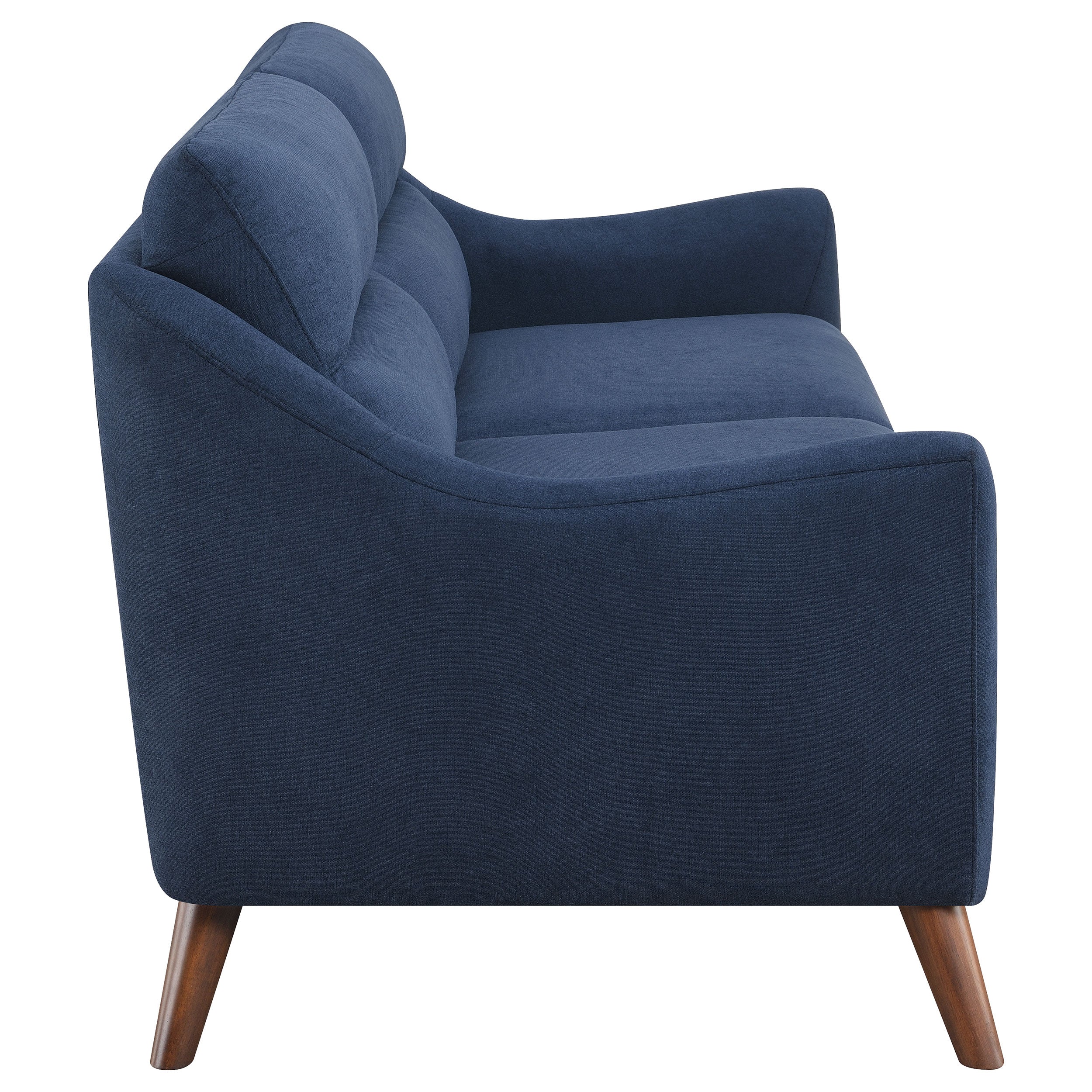 Coaster Gano Sloped Arm Upholstered Sofa Navy Blue Default Title