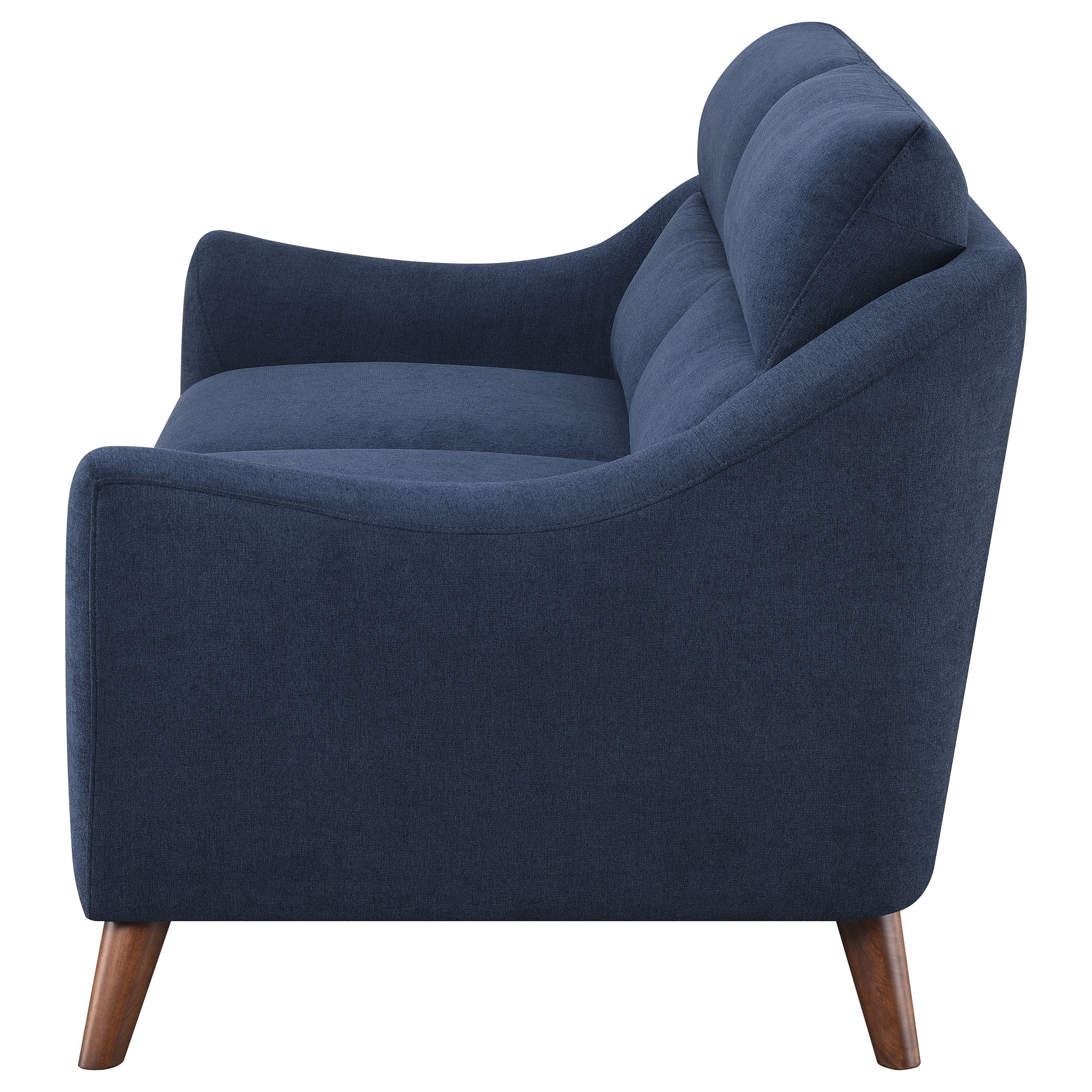 Coaster Gano Sloped Arm Upholstered Loveseat Navy Blue Default Title