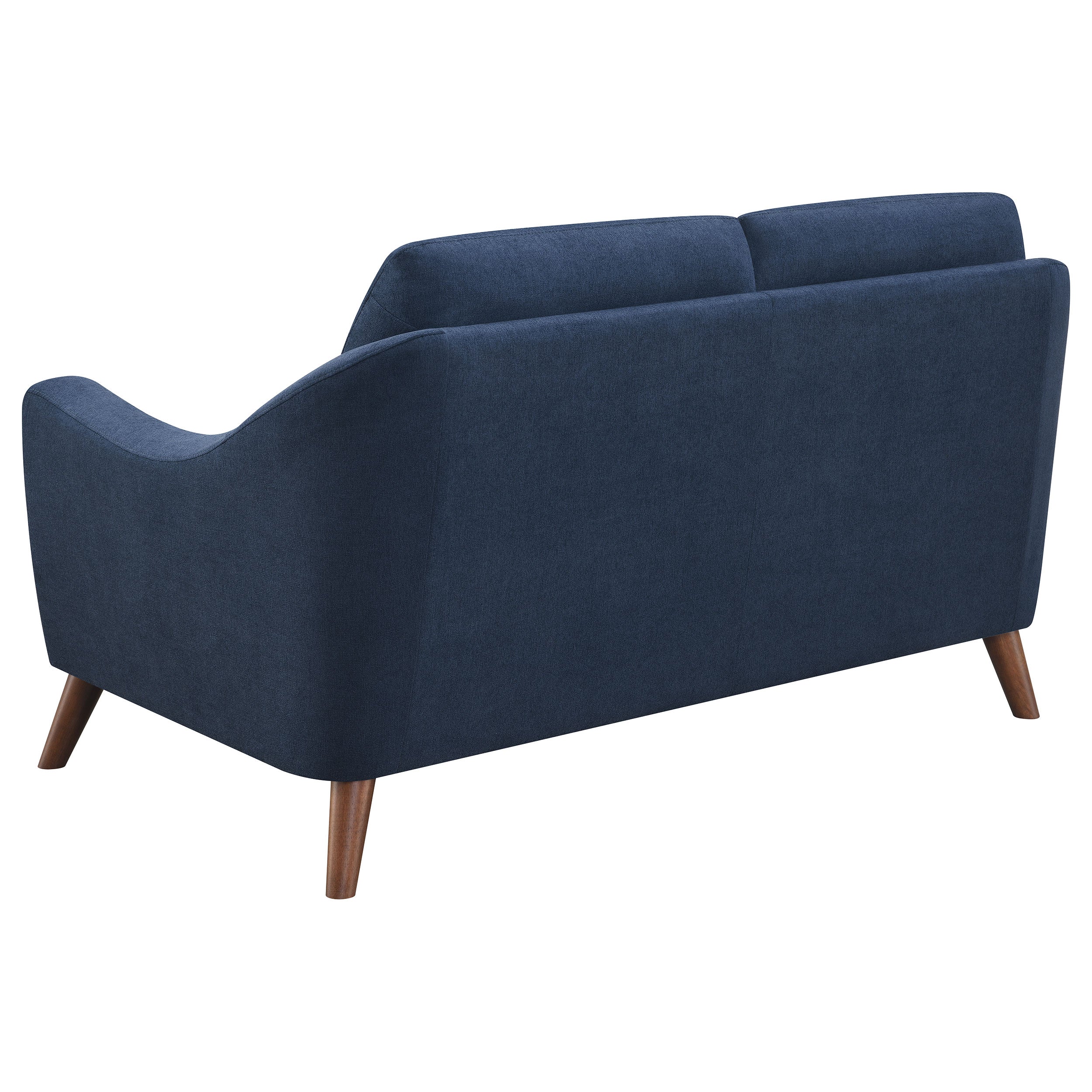 Coaster Gano Sloped Arm Upholstered Loveseat Navy Blue Default Title