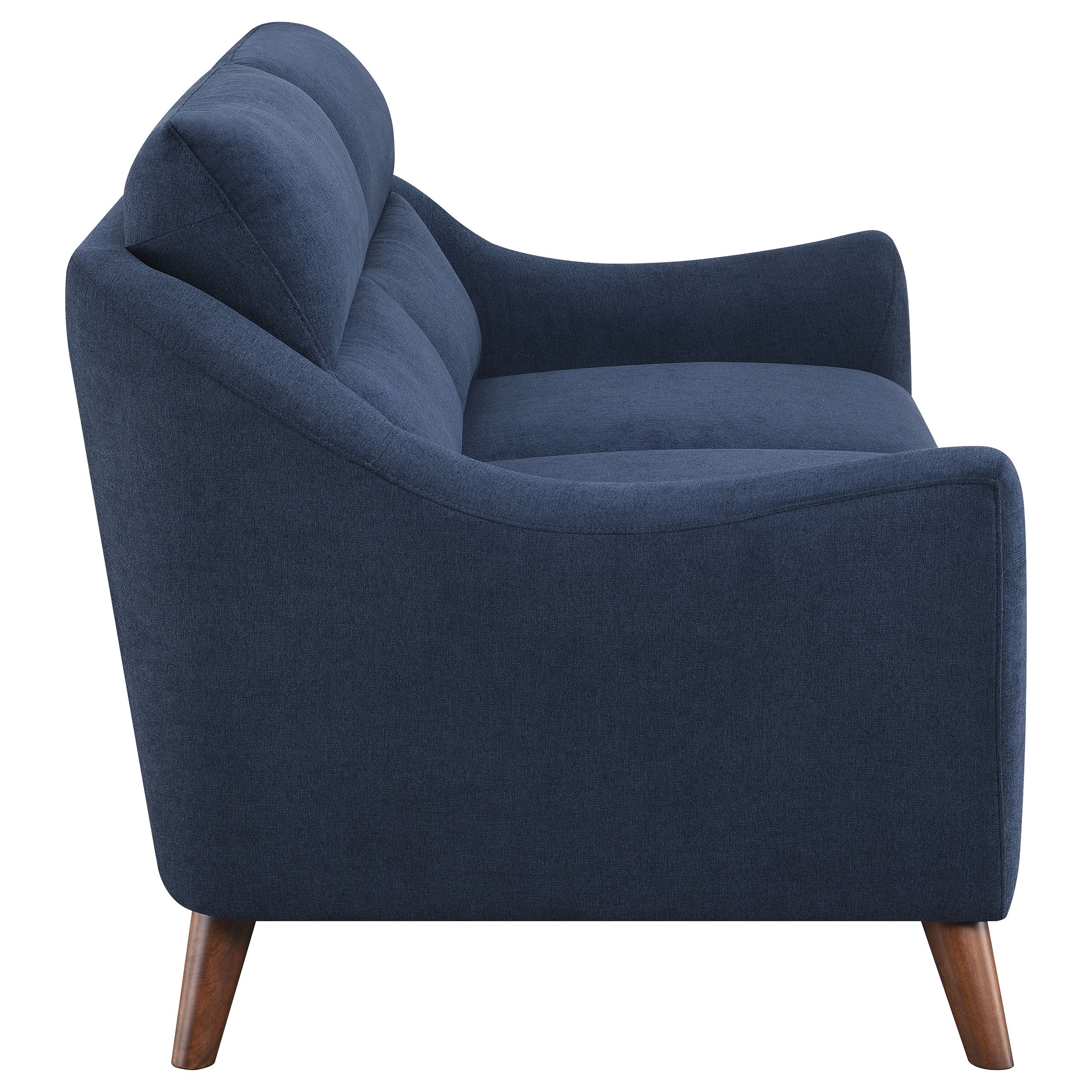 Coaster Gano Sloped Arm Upholstered Loveseat Navy Blue Default Title