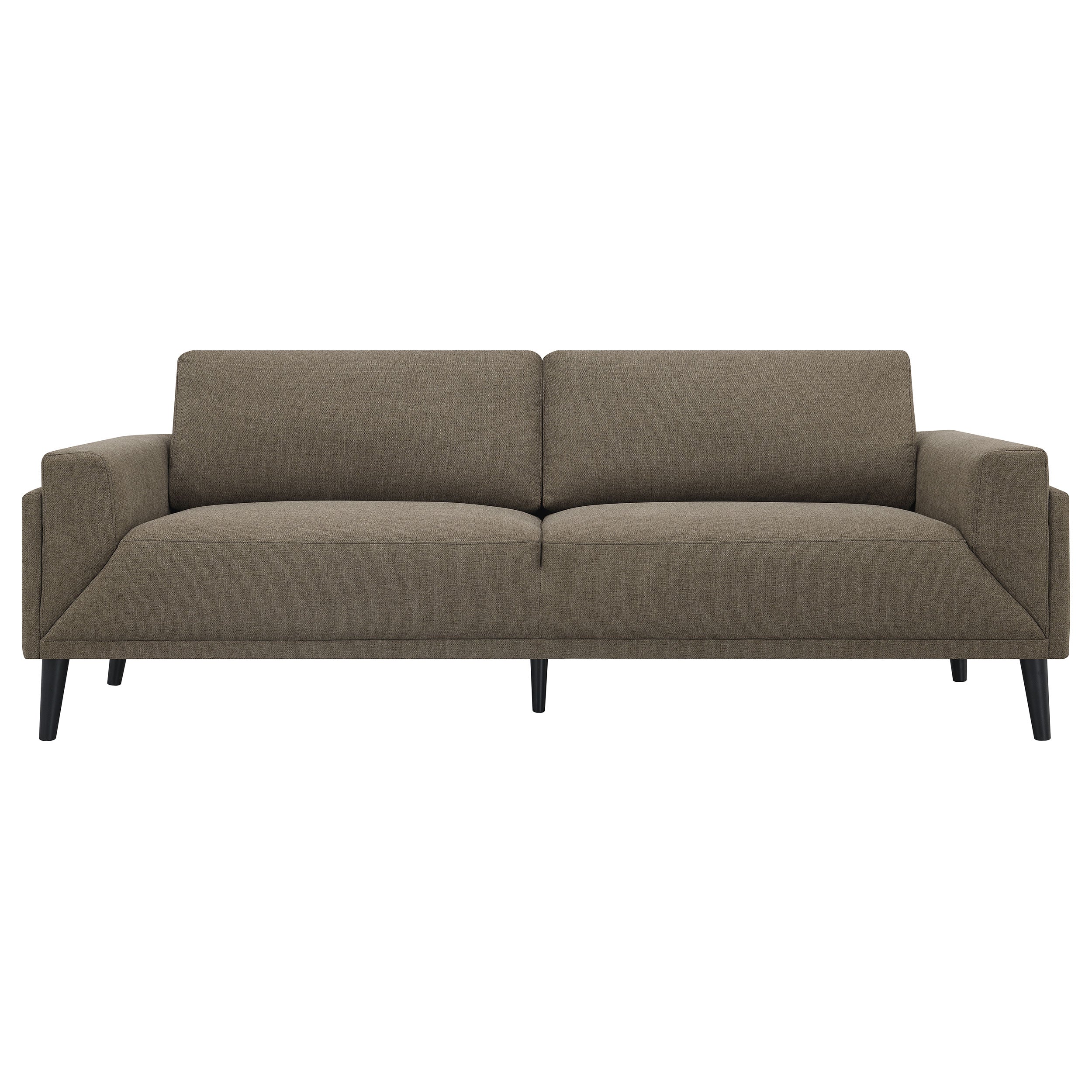 Coaster Rilynn Upholstered Track Arms Sofa Brown Default Title