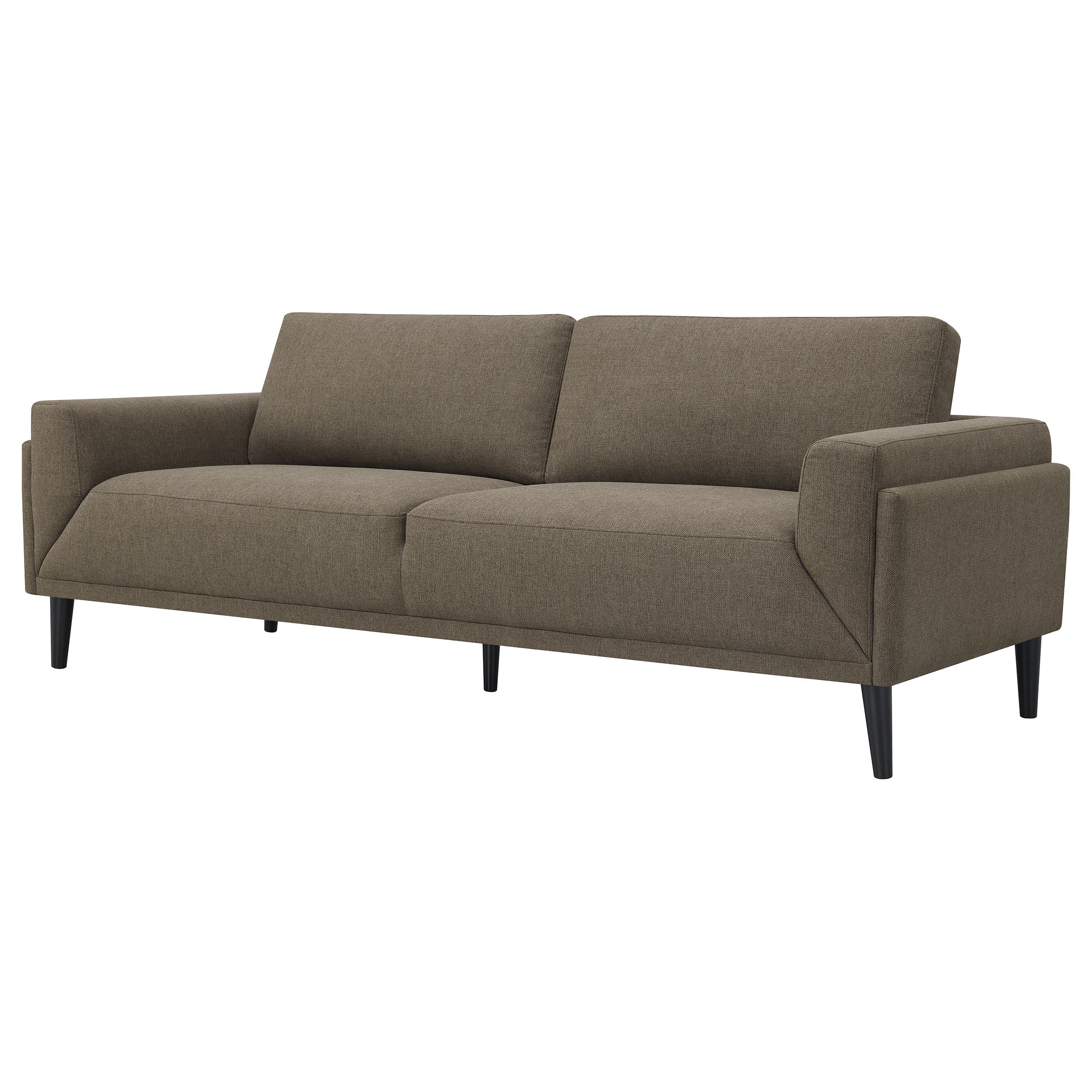 Coaster Rilynn Upholstered Track Arms Sofa Brown Default Title