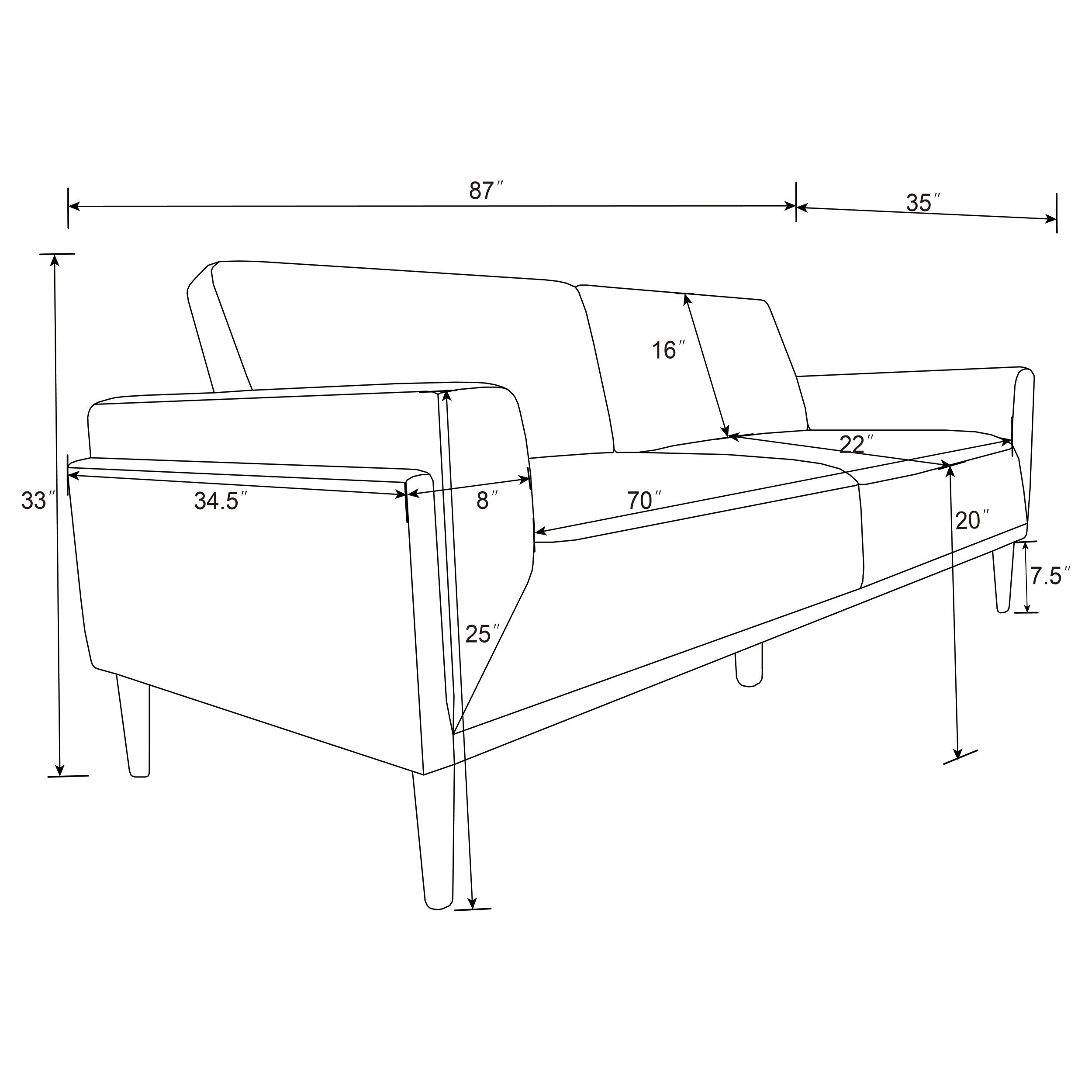 Coaster Rilynn Upholstered Track Arms Sofa Grey Default Title