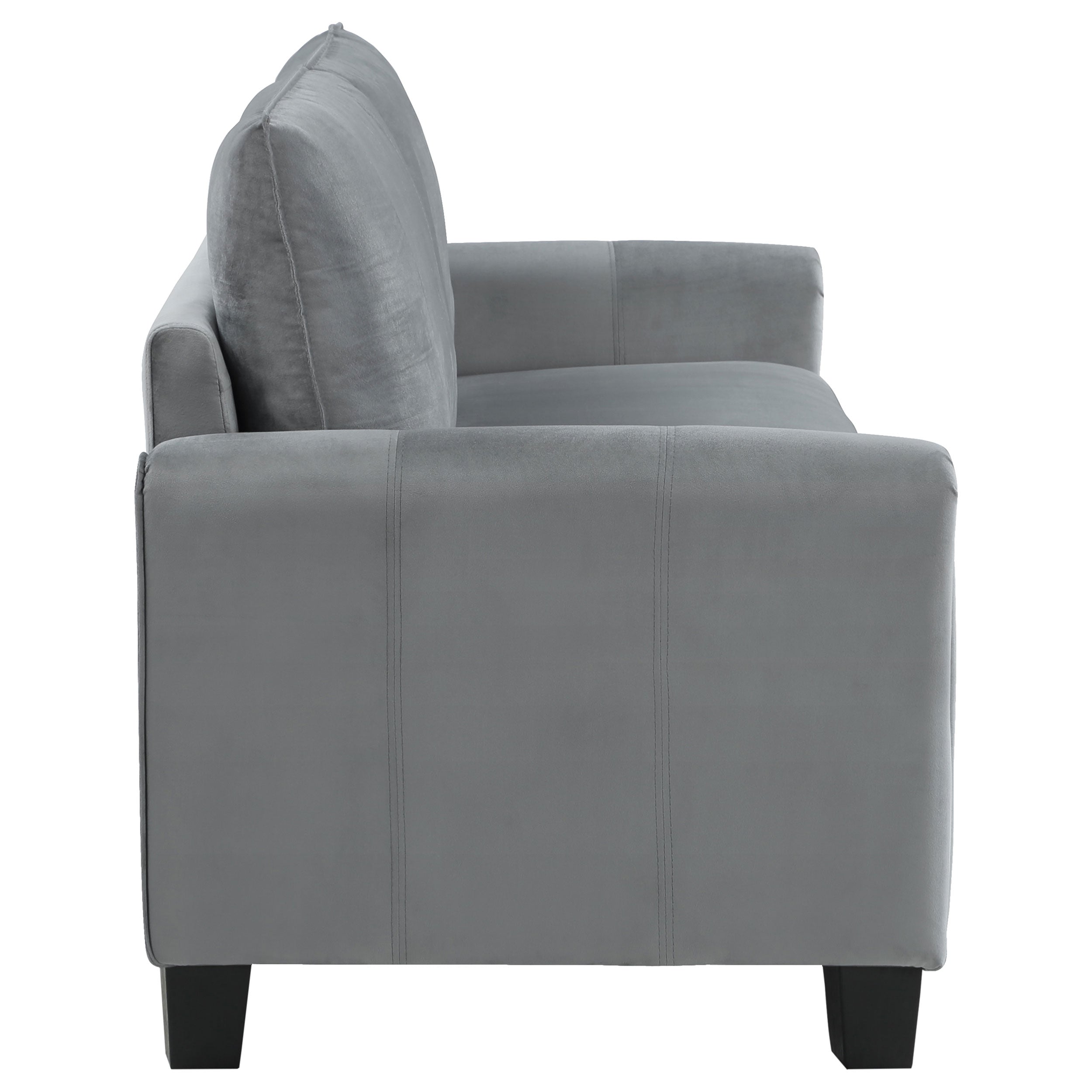 Coaster Davis Upholstered Rolled Arm Sofa Grey Default Title