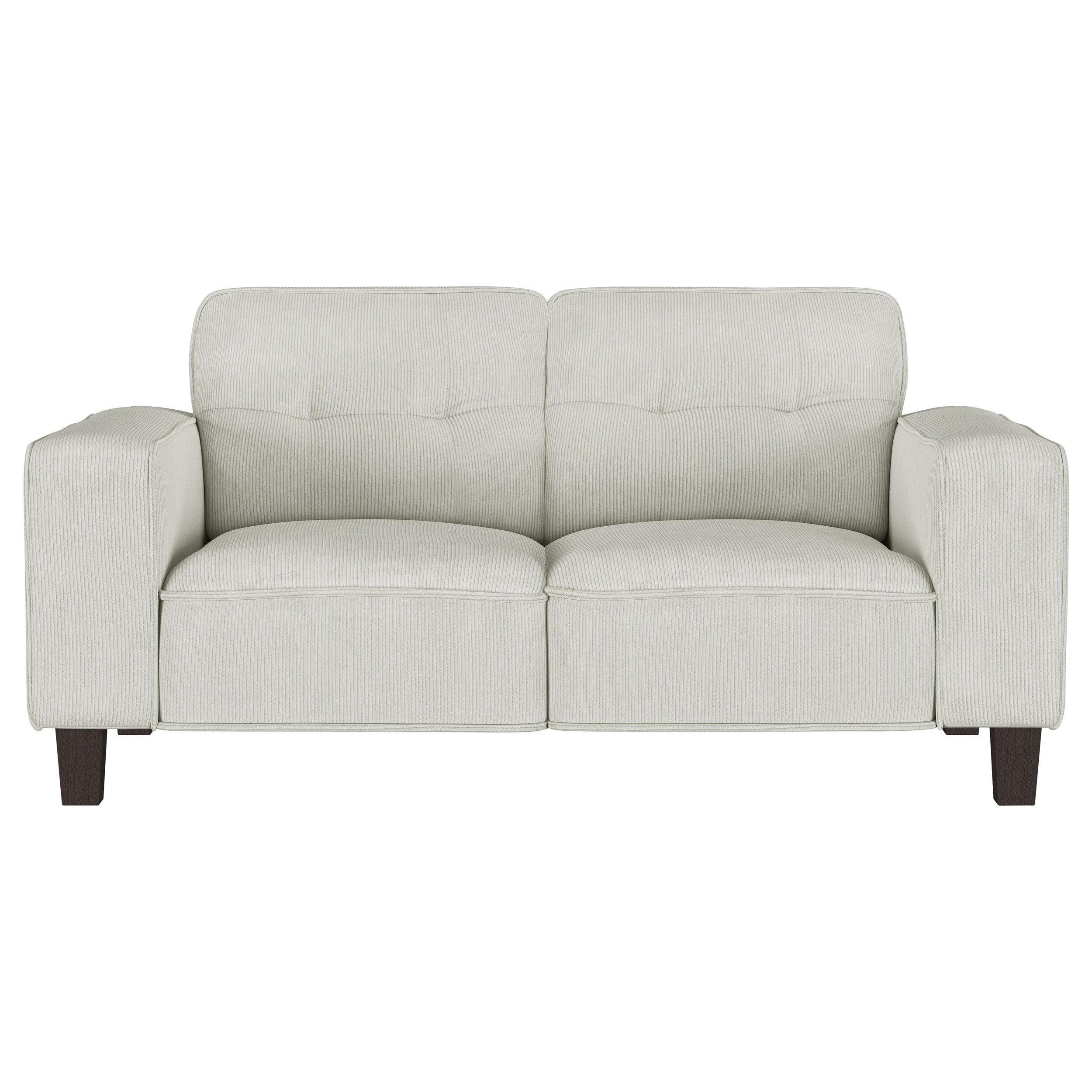 Deerhurst Upholstered Track Arm Tufted Loveseat Greige