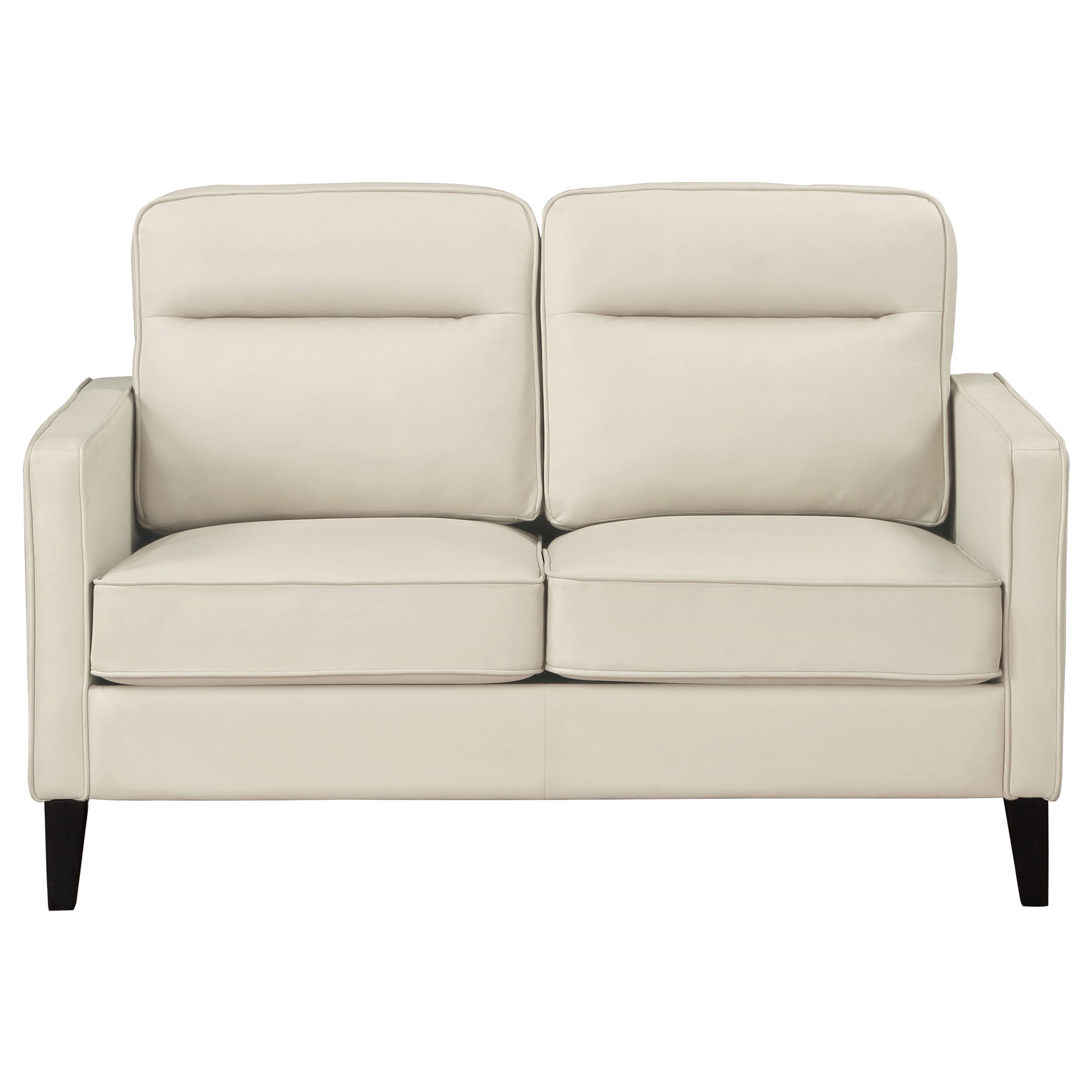 Coaster Jonah Upholstered Track Arm Loveseat Ivory Default Title