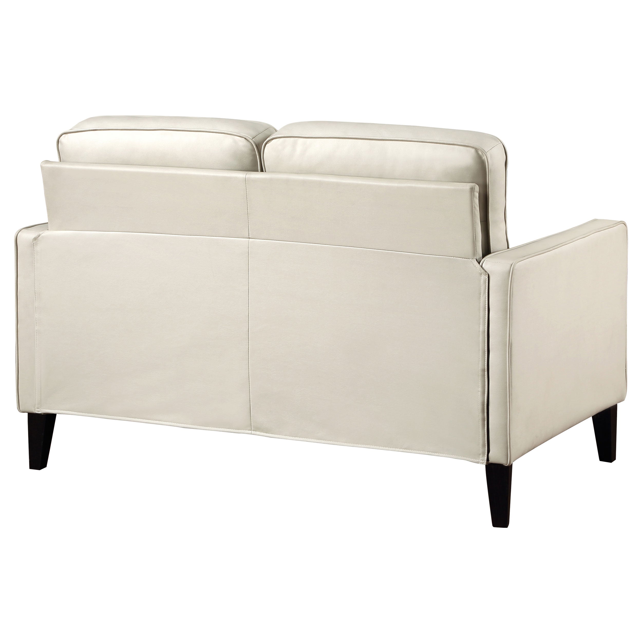 Coaster Jonah Upholstered Track Arm Loveseat Ivory Default Title