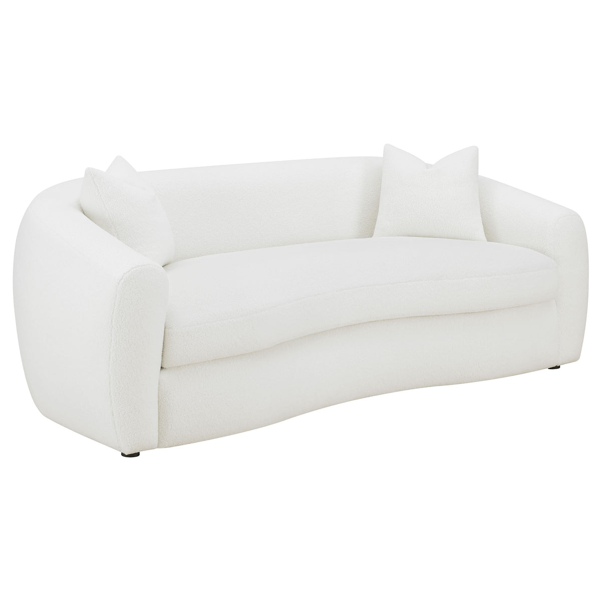 Coaster Isabella Upholstered Tight Back Sofa White Default Title