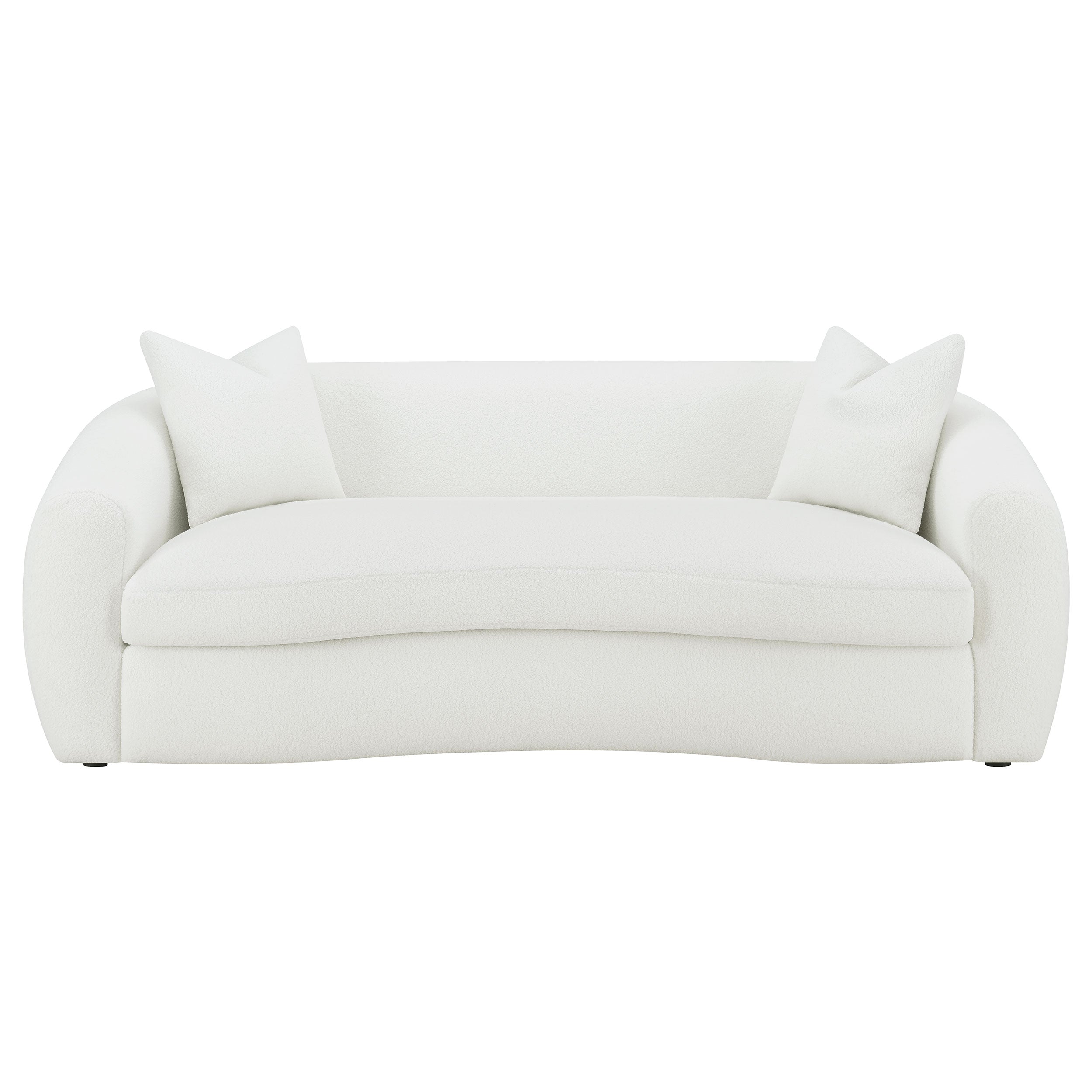 Coaster Isabella Upholstered Tight Back Sofa White Default Title