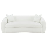 Coaster Isabella Upholstered Tight Back Sofa White Default Title