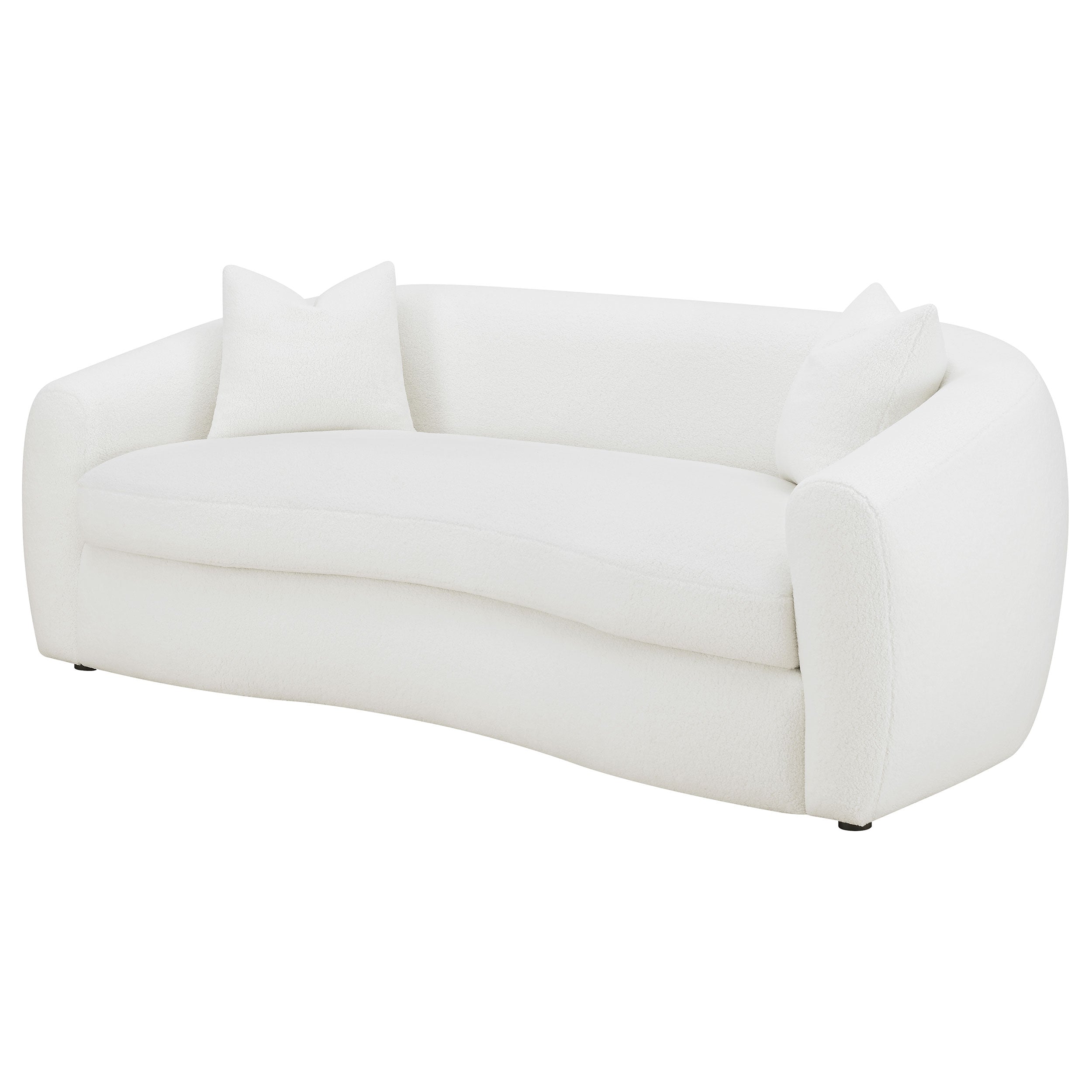 Coaster Isabella Upholstered Tight Back Sofa White Default Title