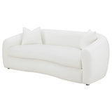 Coaster Isabella Upholstered Tight Back Sofa White Default Title