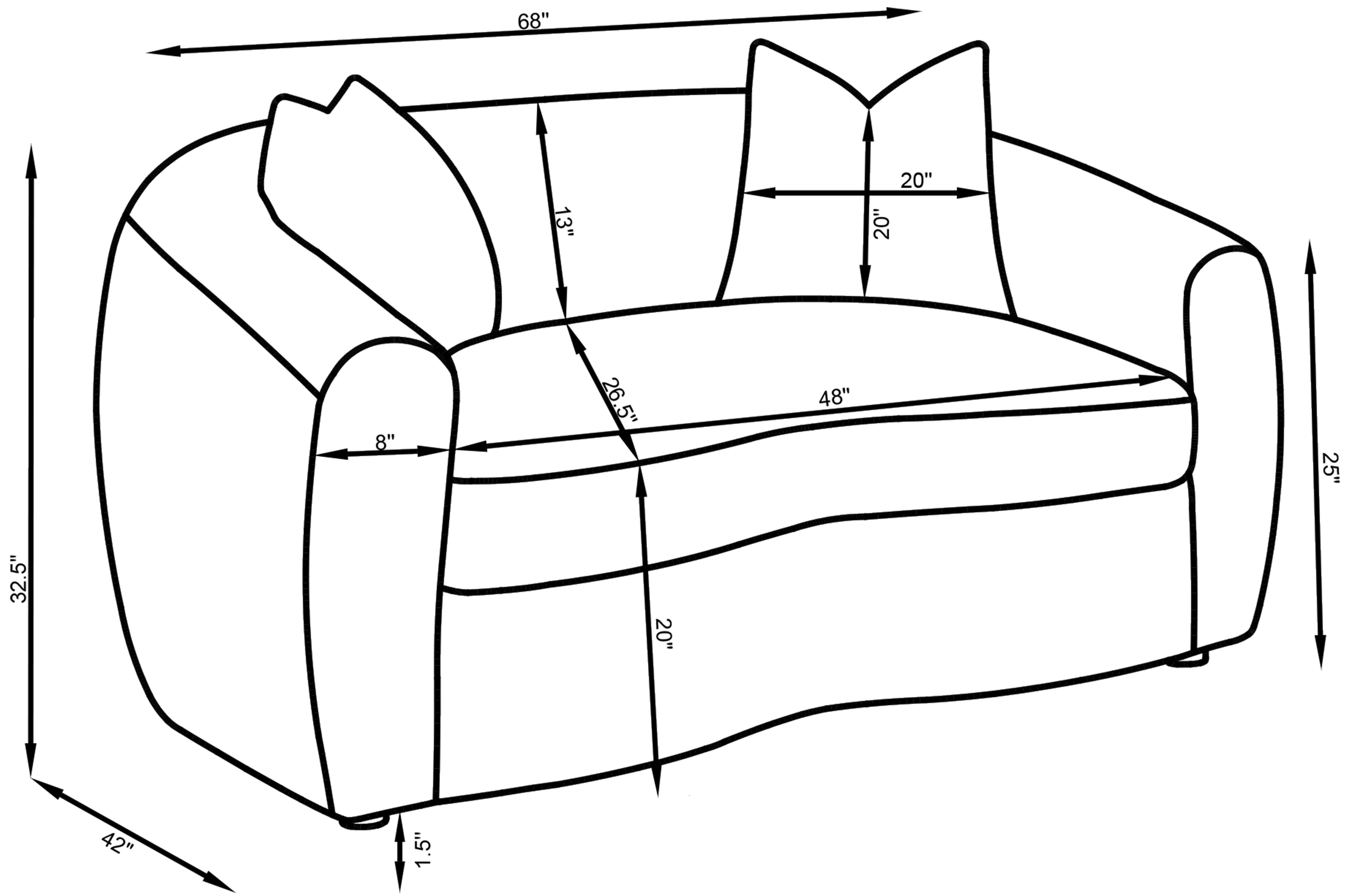 Coaster Isabella Upholstered Tight Back Loveseat White Default Title