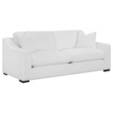 Coaster Ashlyn Upholstered Sloped Arms Sofa White Default Title