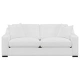 Coaster Ashlyn Upholstered Sloped Arms Sofa White Default Title