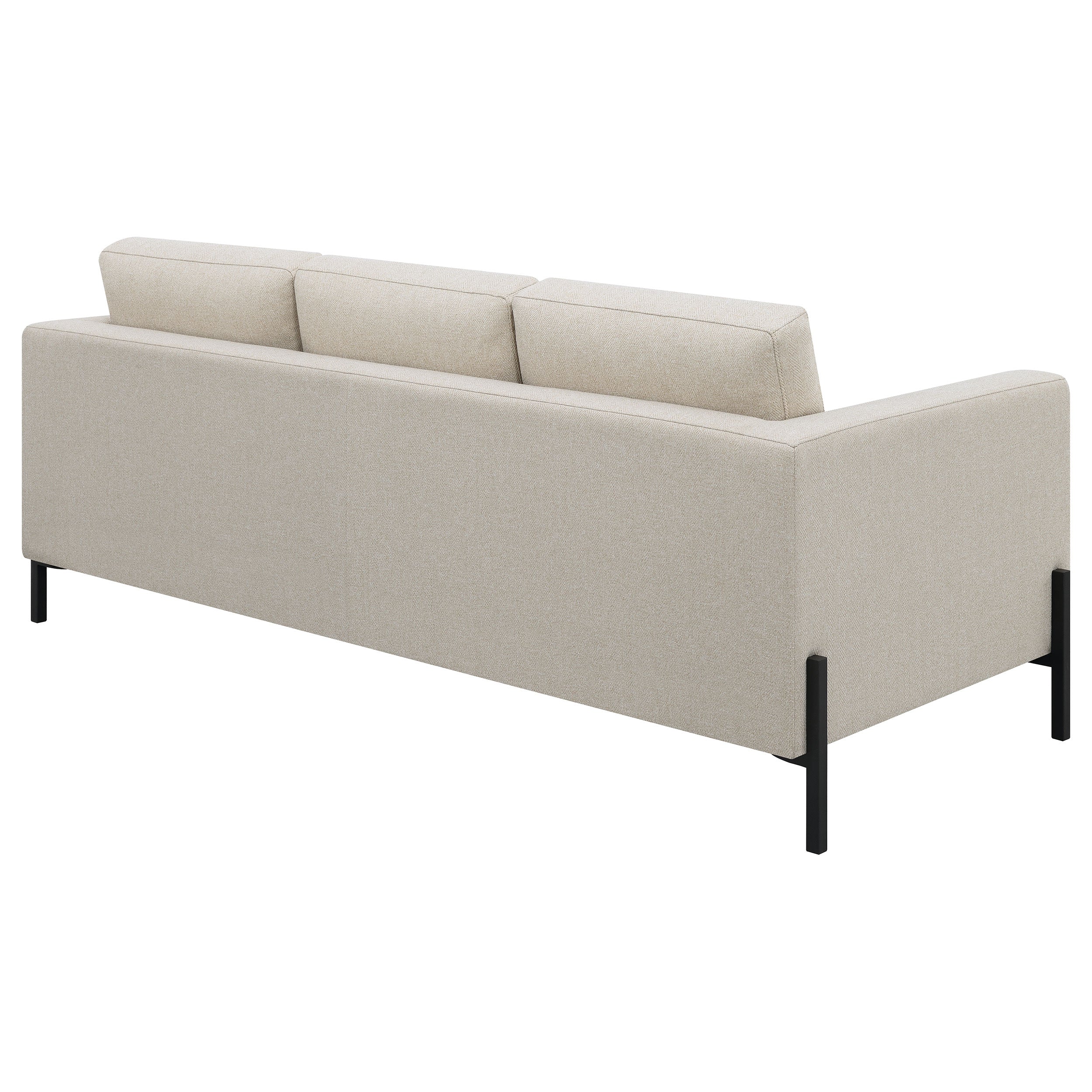 Coaster Tilly Upholstered Track Arms Sofa Oatmeal Default Title