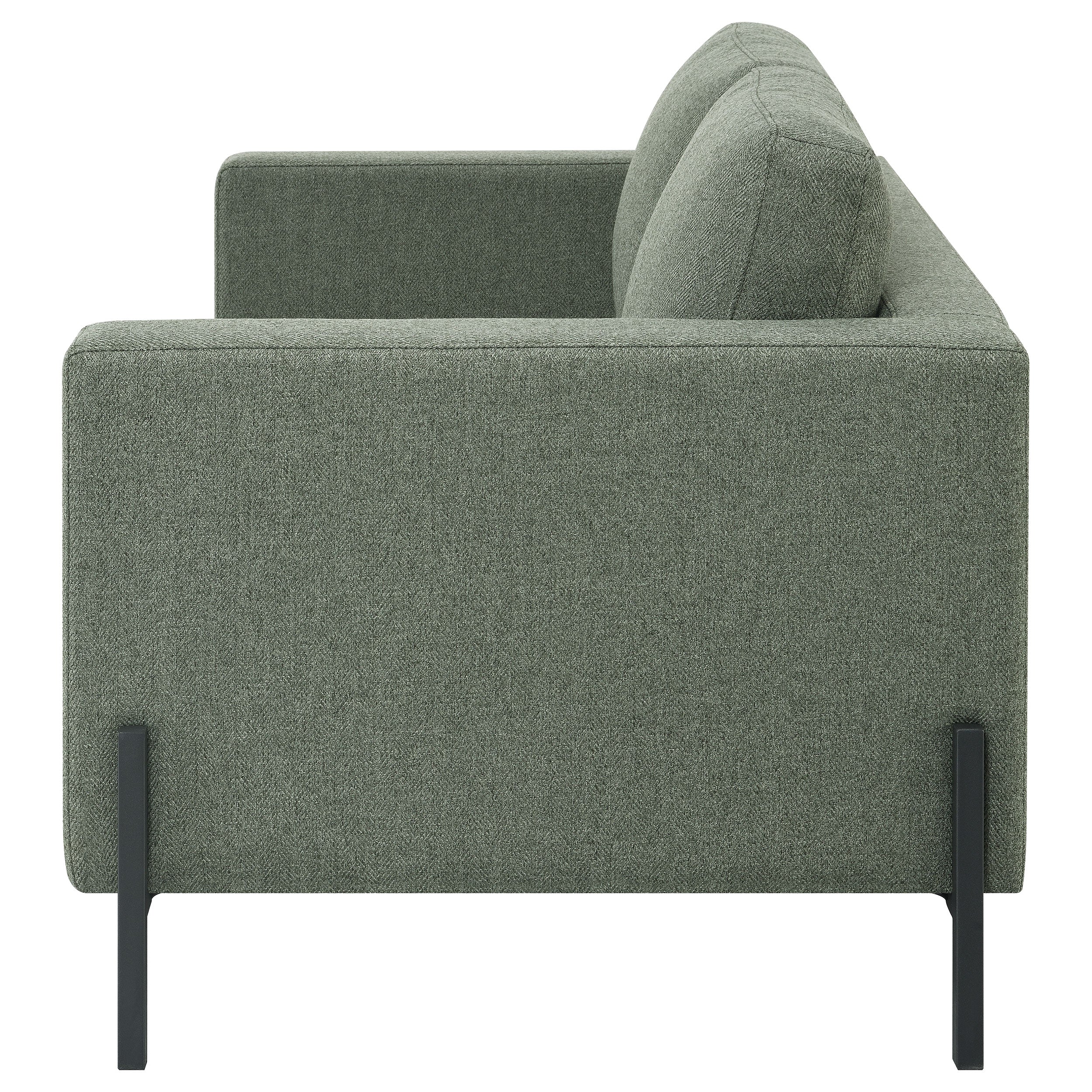 Coaster Tilly Upholstered Track Arms Loveseat Sage Default Title