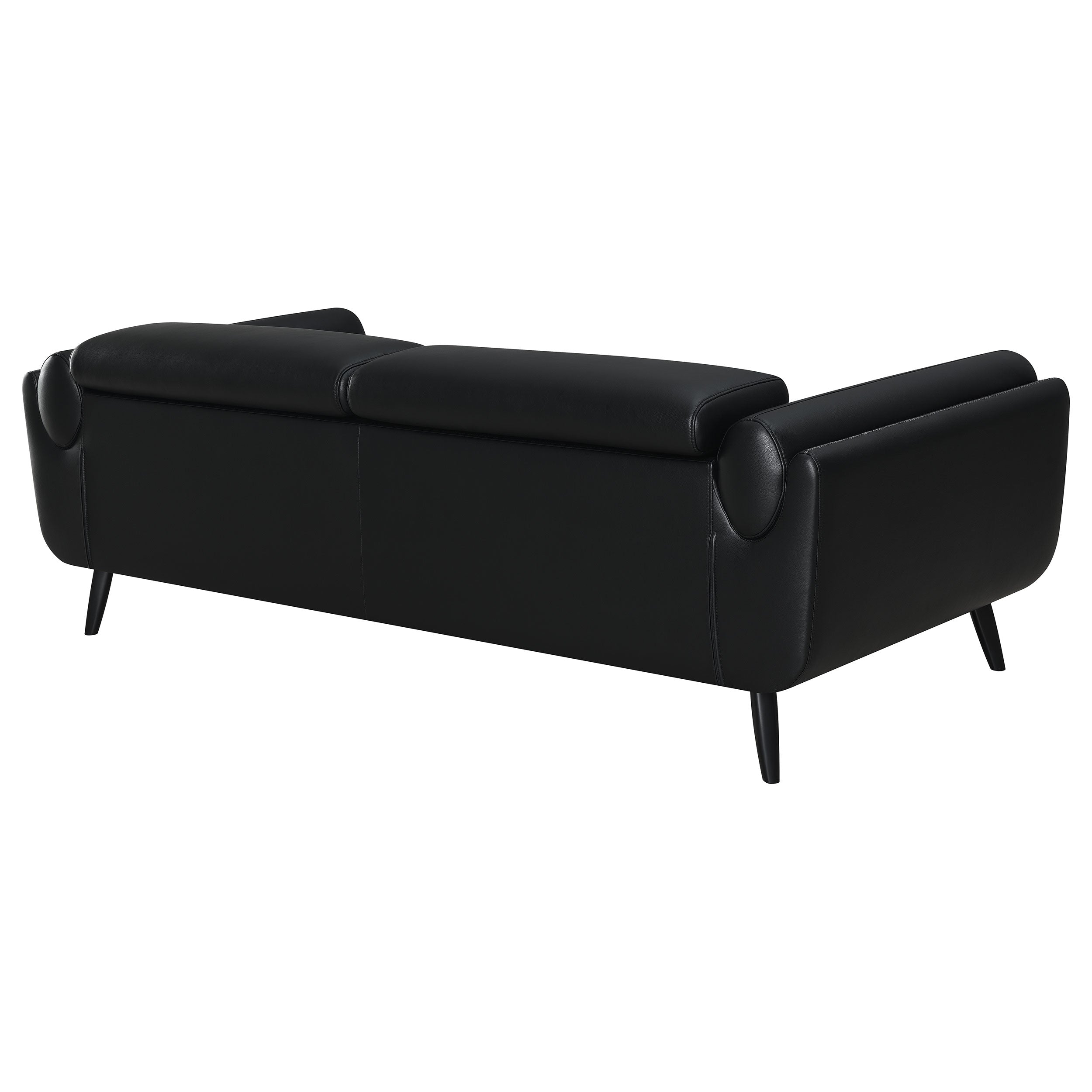 Coaster Shania Track Arms Sofa with Tapered Legs Black Default Title