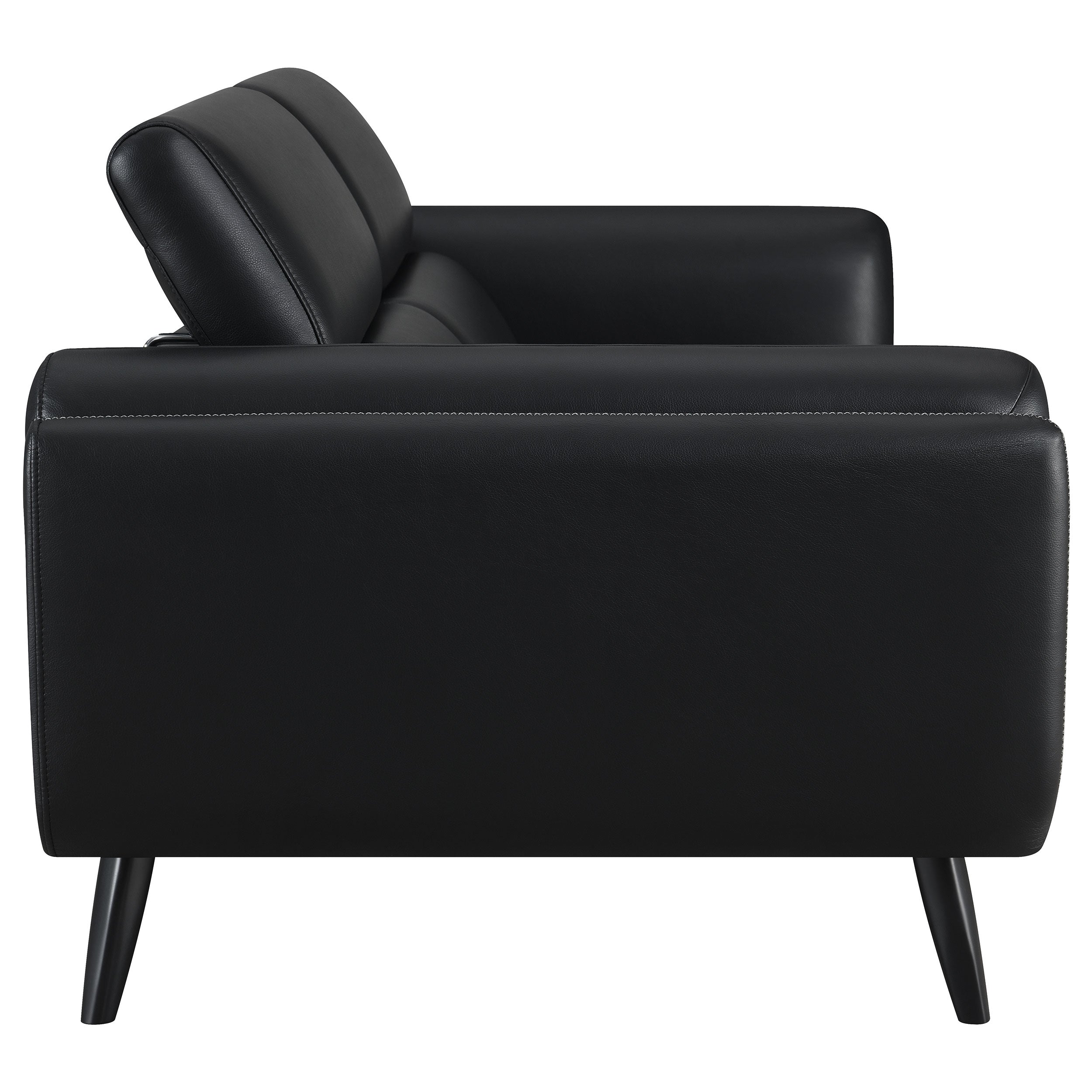 Coaster Shania Track Arms Sofa with Tapered Legs Black Default Title