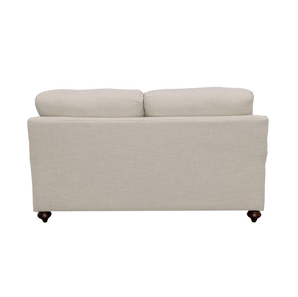 Coaster Glenn Cushion Back Loveseat Light Grey Default Title