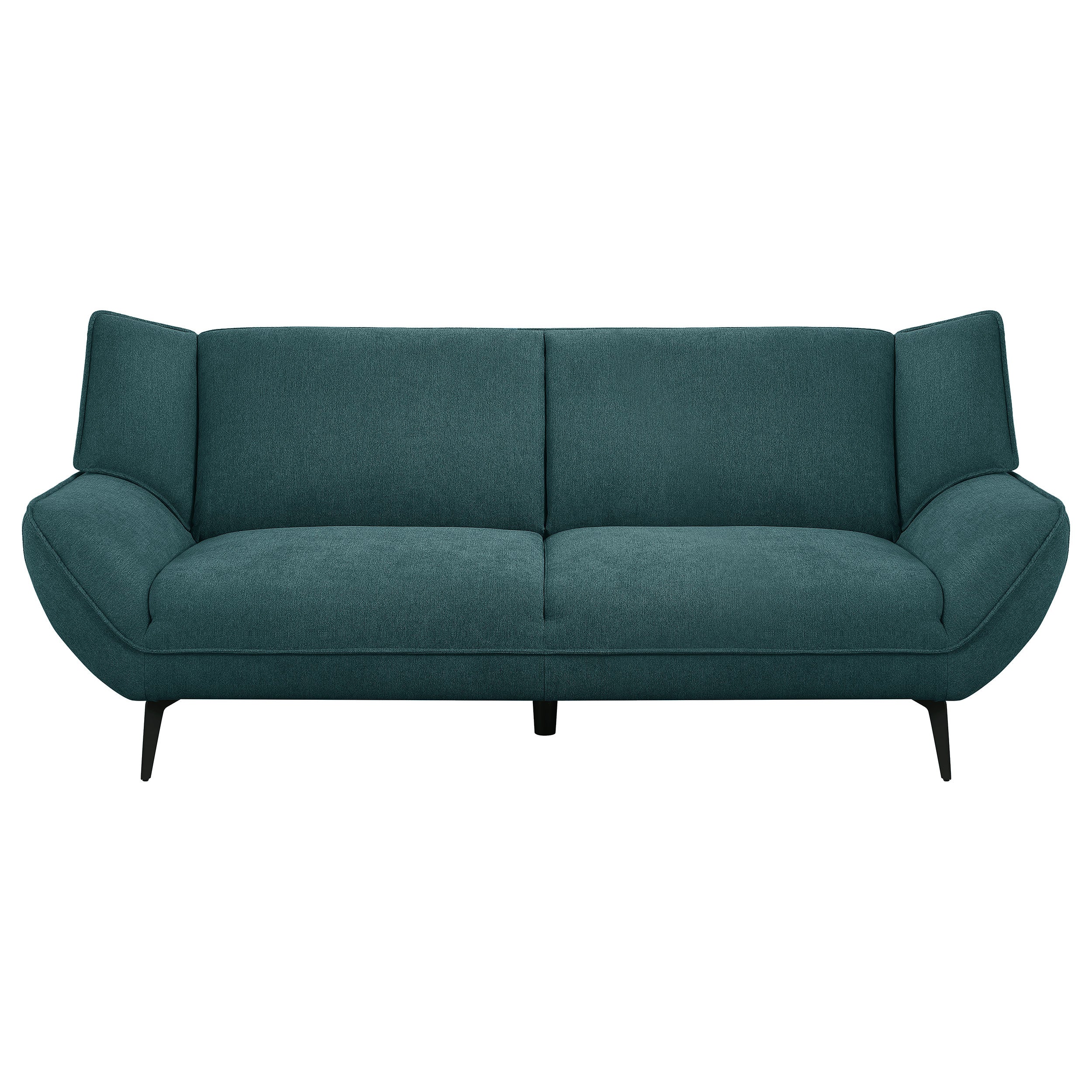 Coaster Acton Upholstered Flared Arm Sofa Teal Blue Default Title