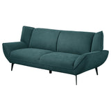 Coaster Acton Upholstered Flared Arm Sofa Teal Blue Default Title