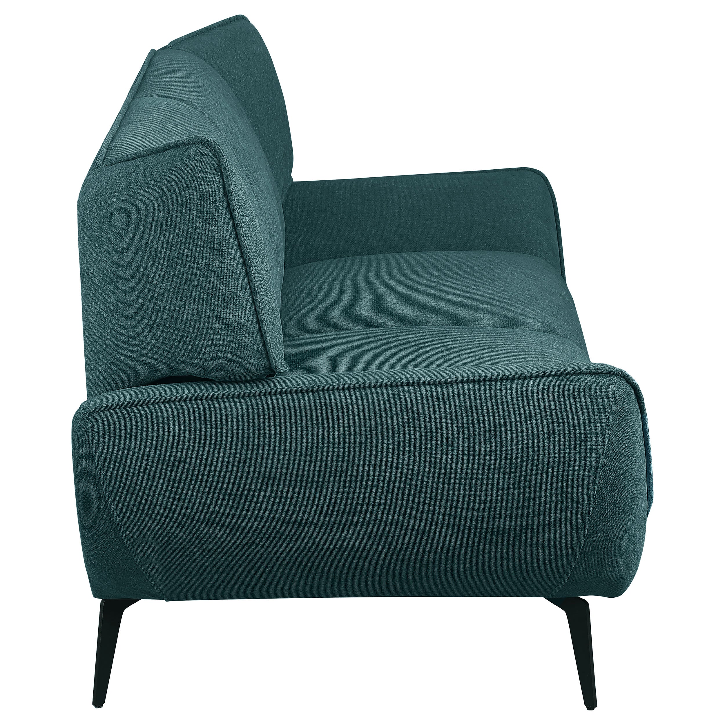 Coaster Acton Upholstered Flared Arm Sofa Teal Blue Default Title