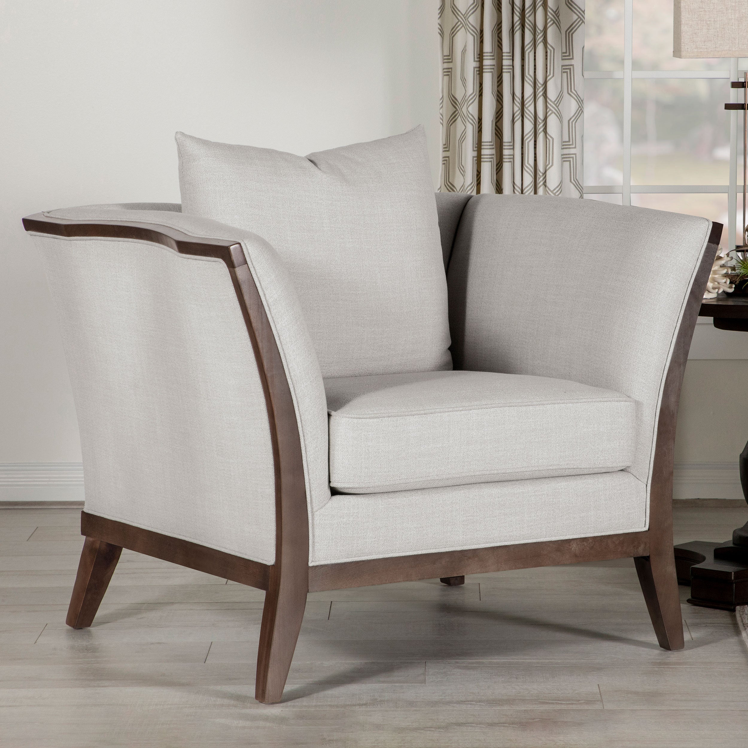 Coaster Lorraine Upholstered Chair with Flared Arms Beige Default Title