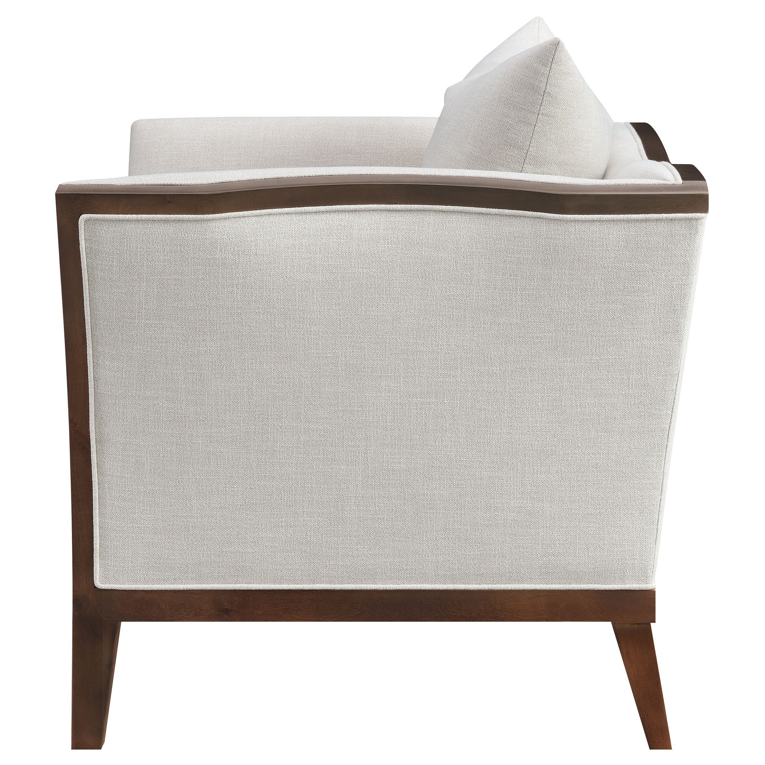 Coaster Lorraine Upholstered Chair with Flared Arms Beige Default Title