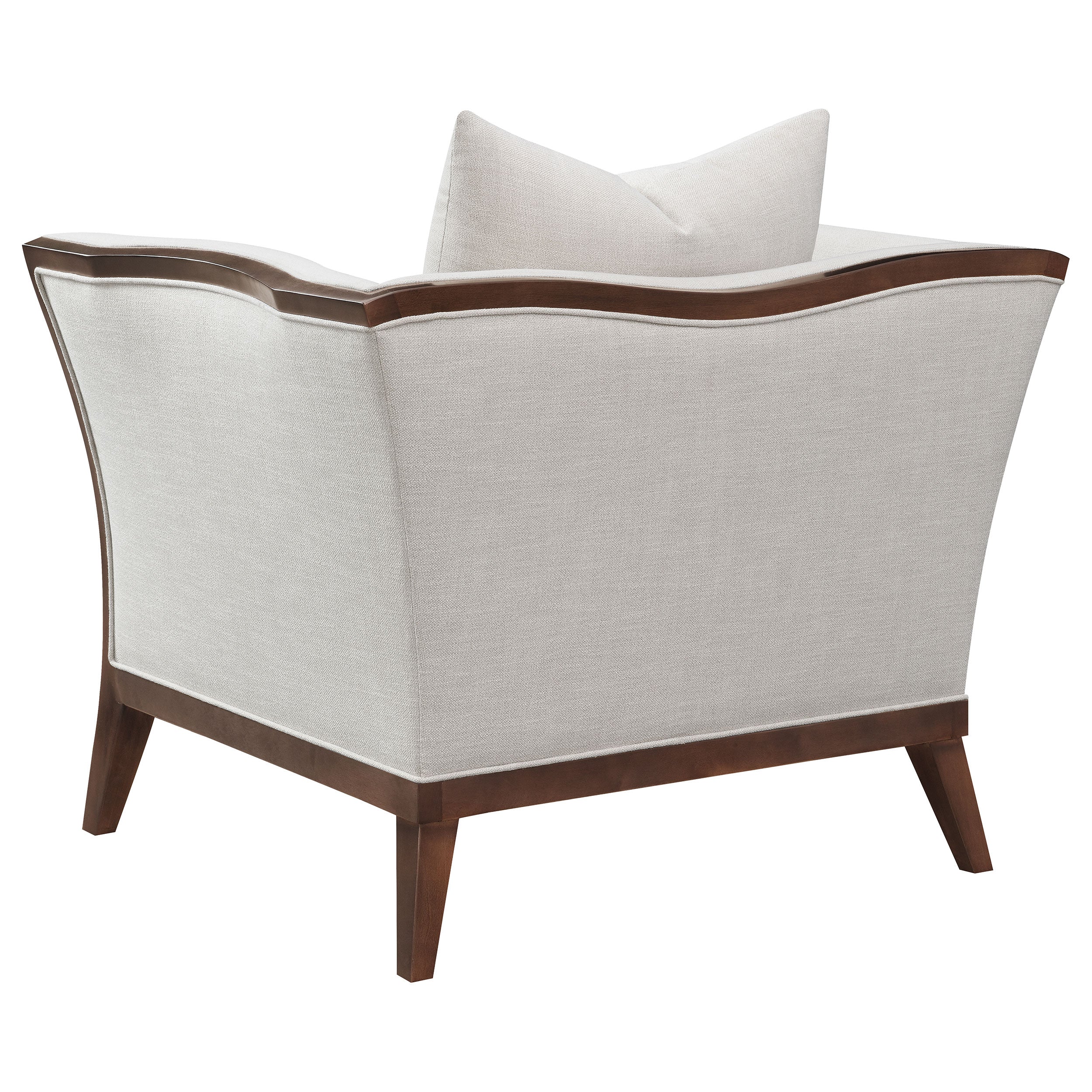 Coaster Lorraine Upholstered Chair with Flared Arms Beige Default Title