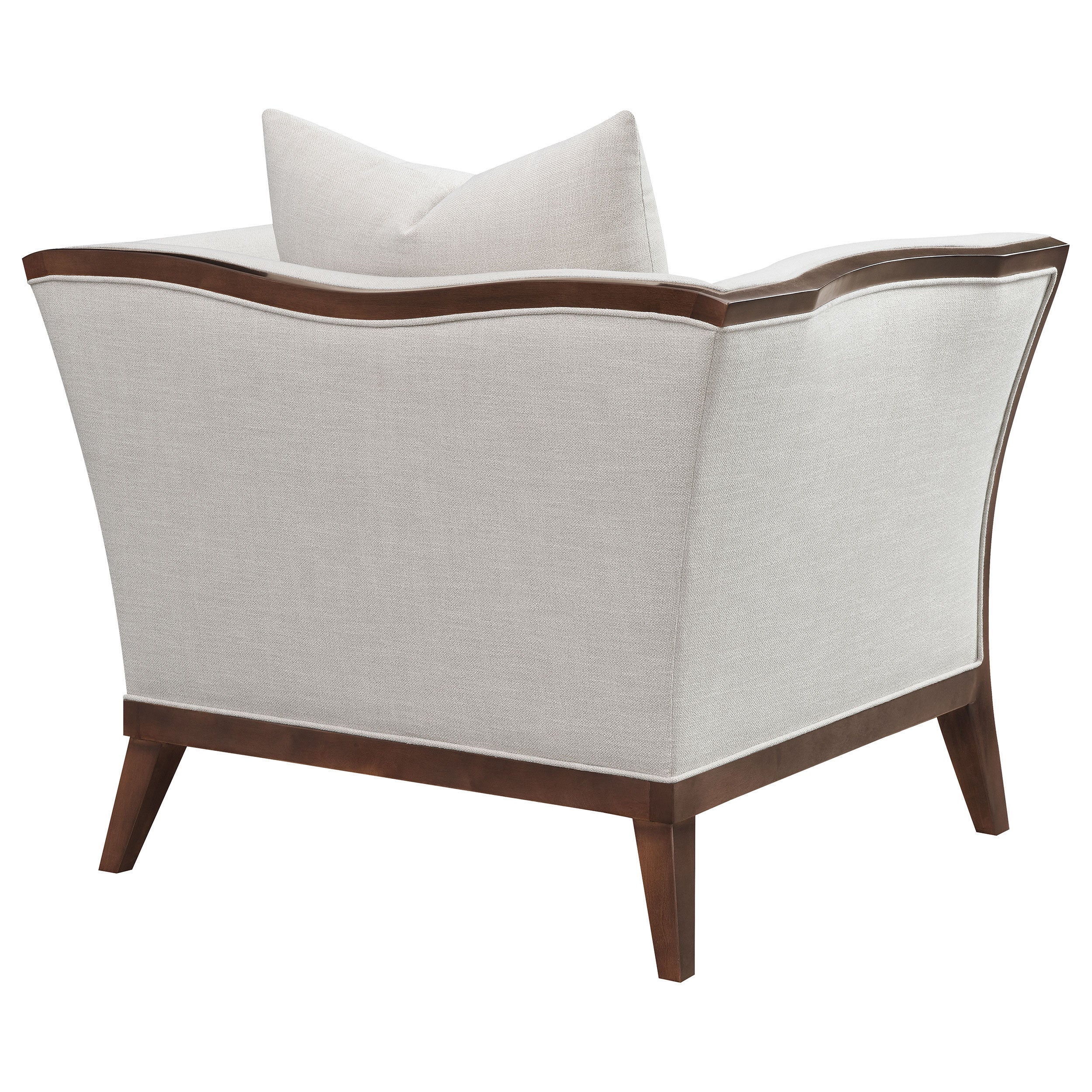 Coaster Lorraine Upholstered Chair with Flared Arms Beige Default Title