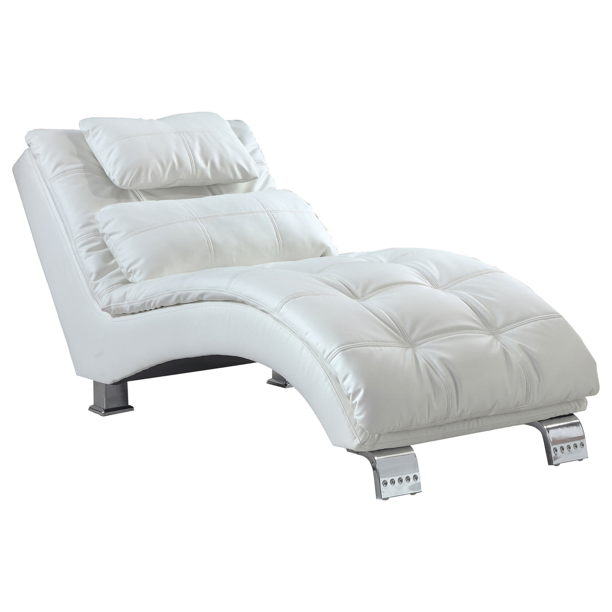 Coaster Dilleston Upholstered Chaise White Default Title