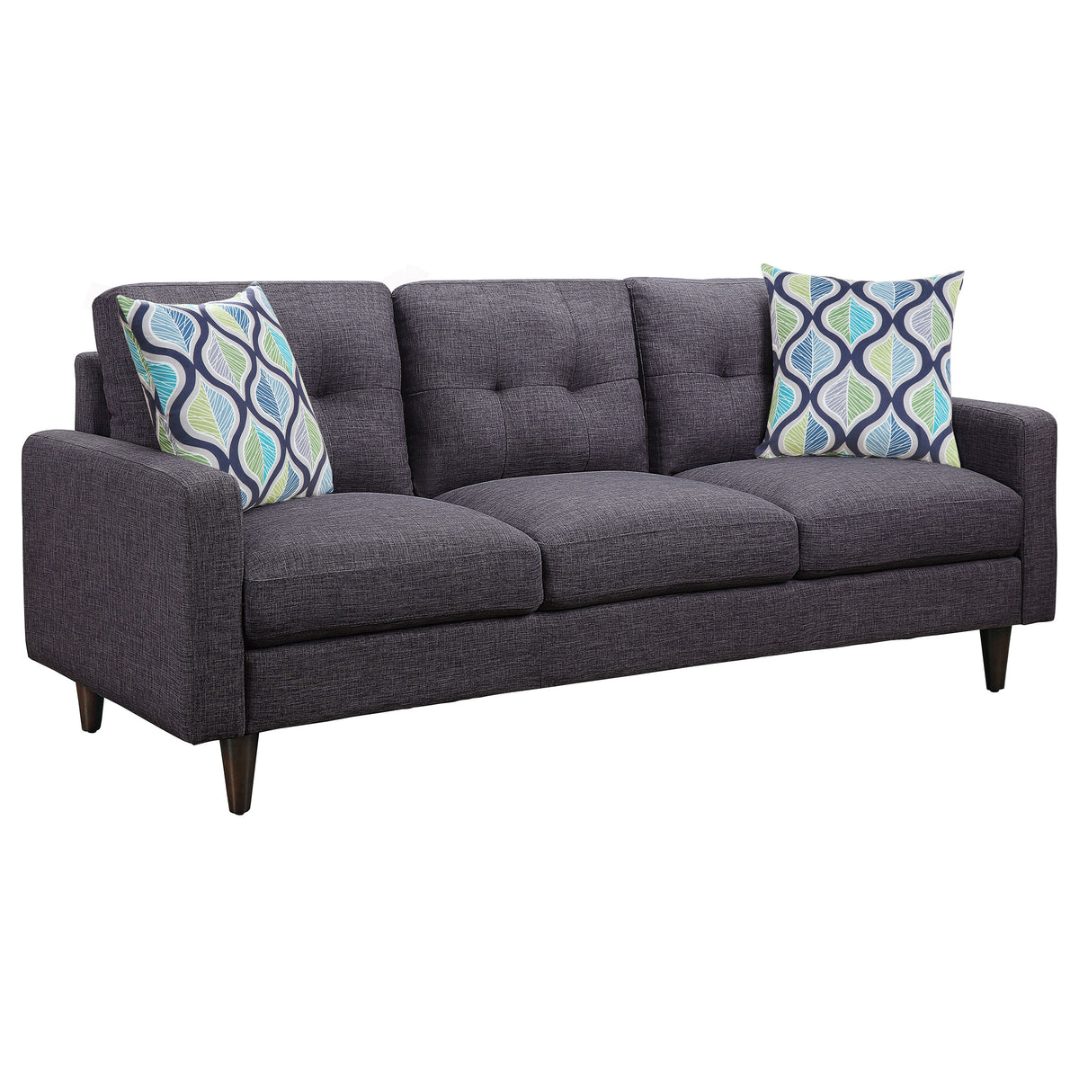 Coaster Watsonville Tufted Back Sofa Grey Default Title